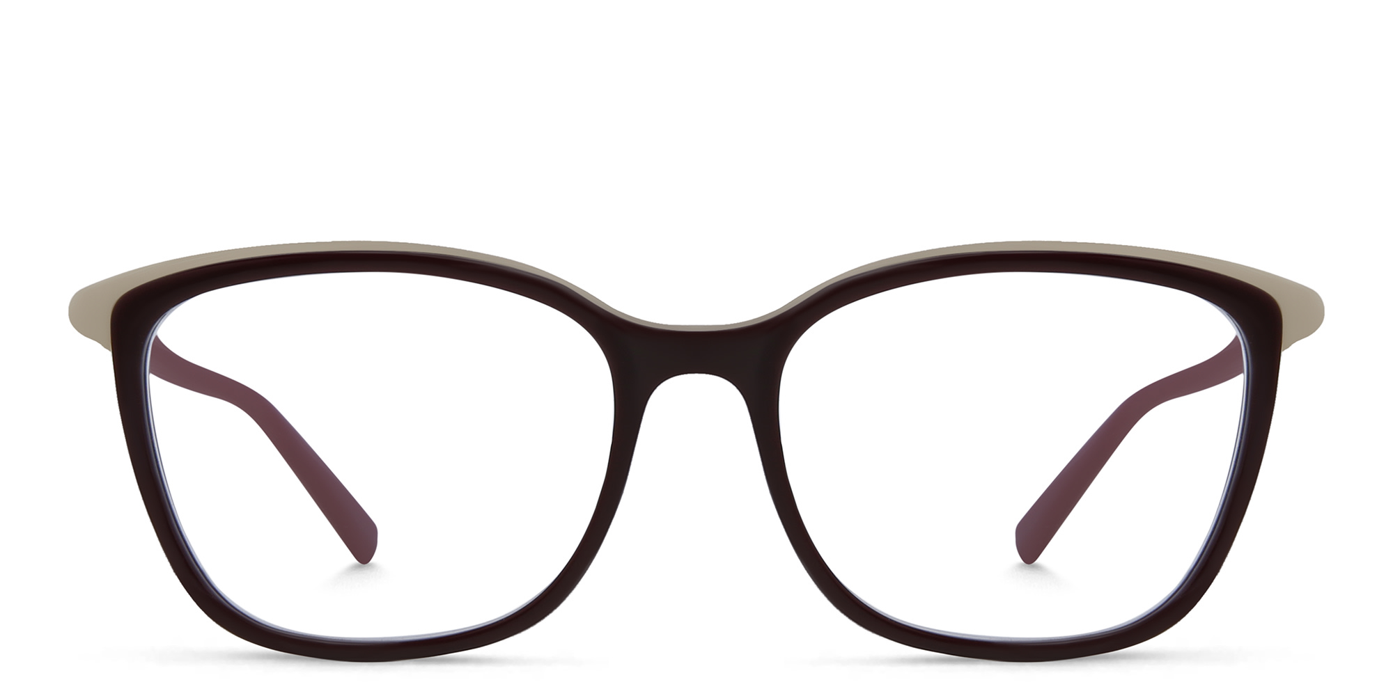 Shop EYE'M Square Eyeglasses in Burgundy online.