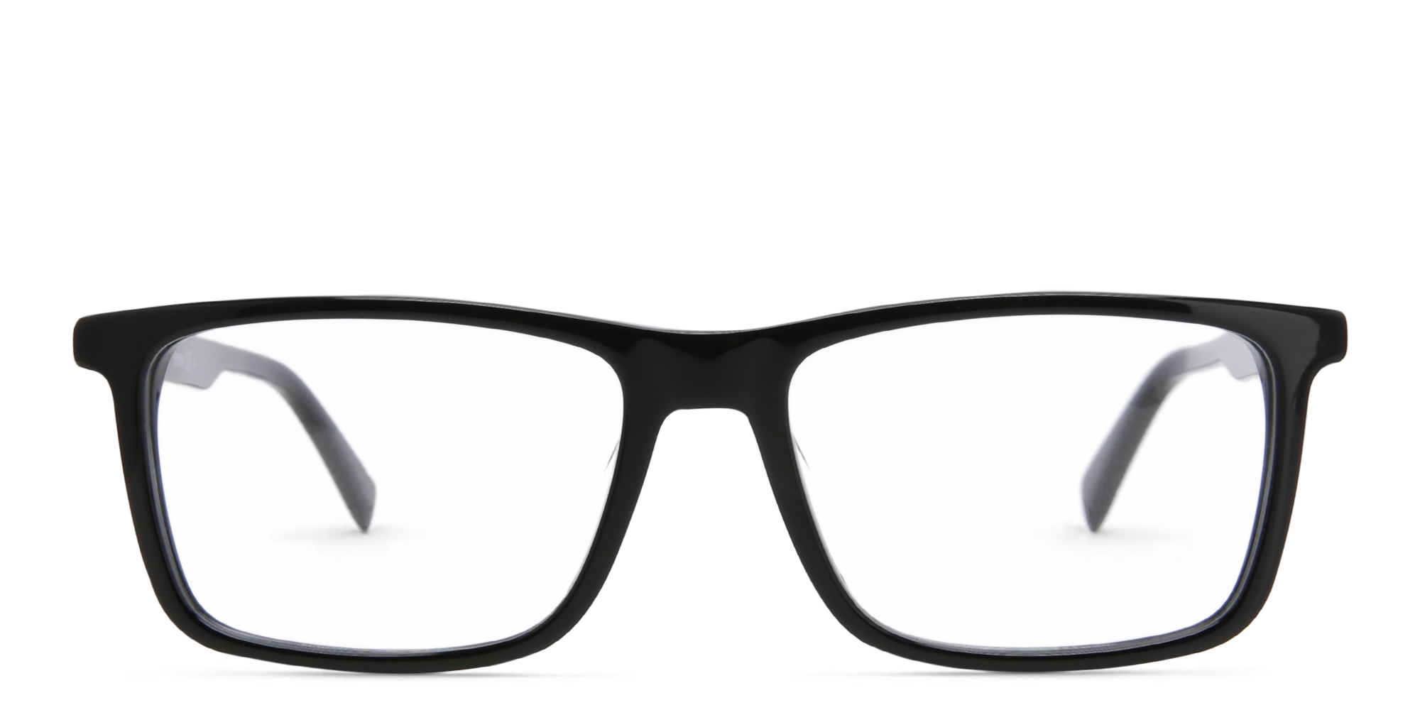 EYE'M Rectangle Eyeglasses in Black – Product Photo 1