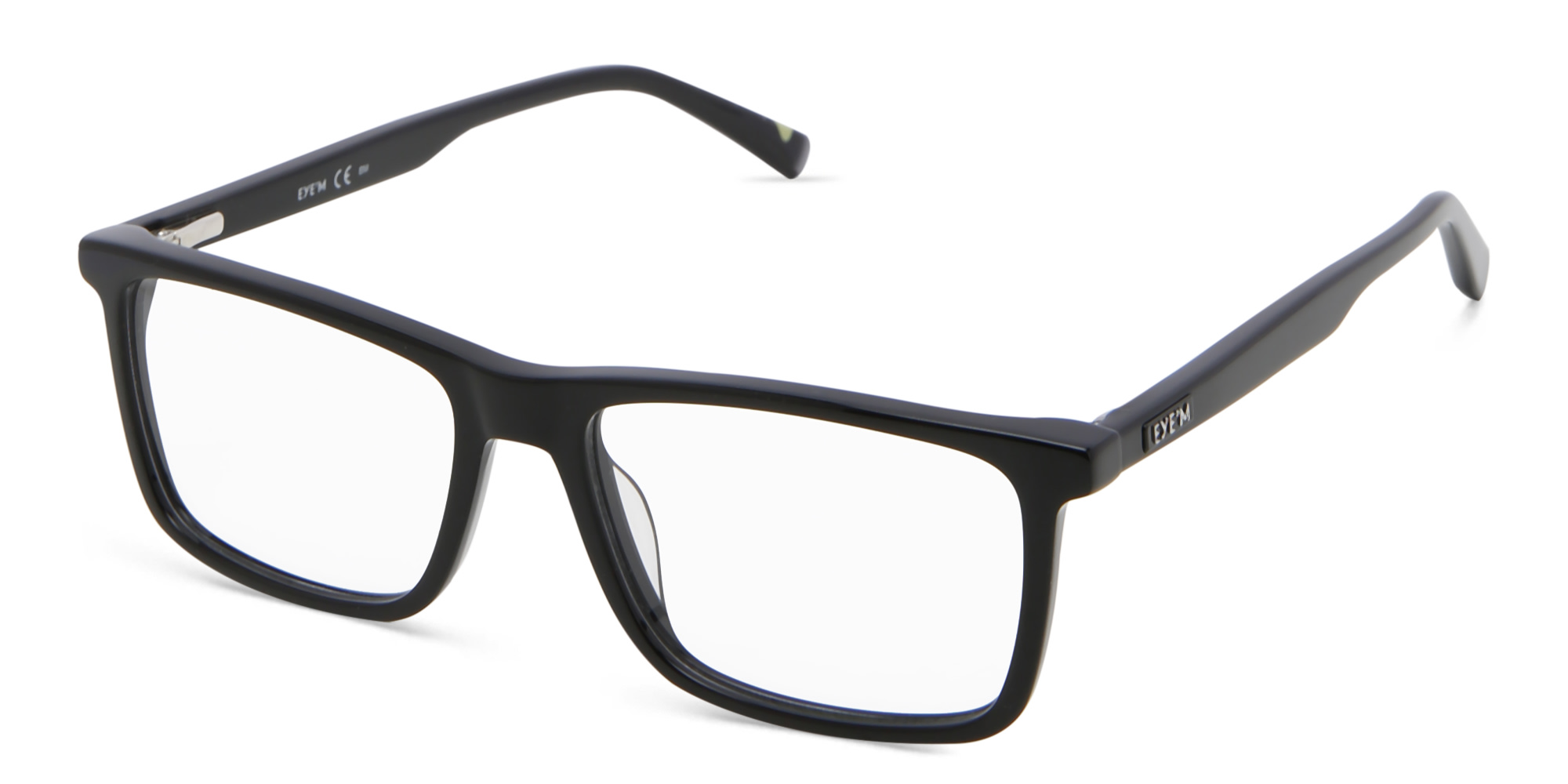 EYE'M Rectangle Eyeglasses in Black – Product Photo 2