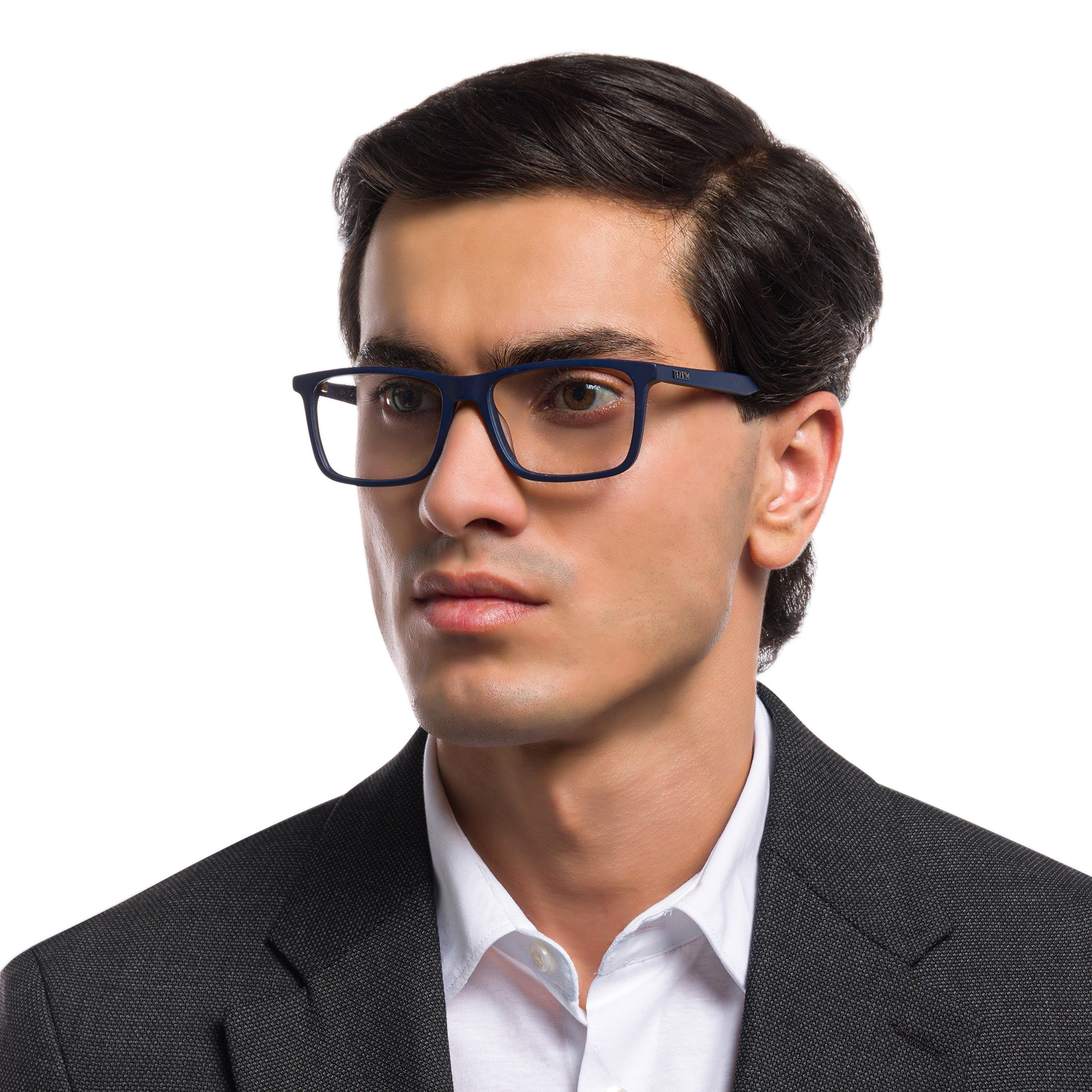 EYE'M Ferrari Unisex Rectangle Eyeglasses in Blue – Product Photo 5