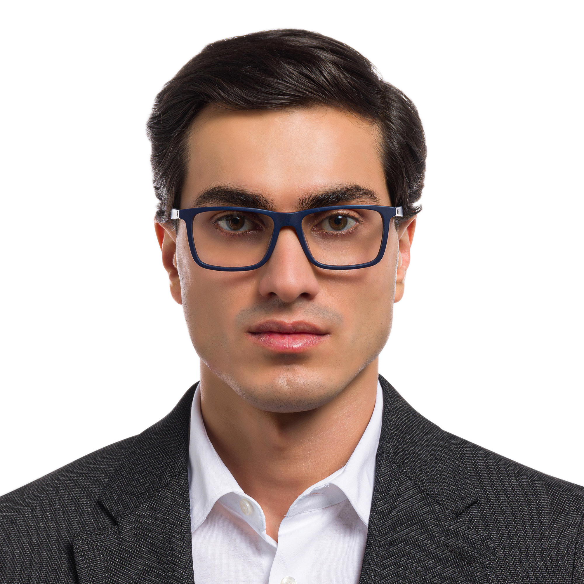 EYE'M Ferrari Unisex Rectangle Eyeglasses in Blue – Product Photo 6