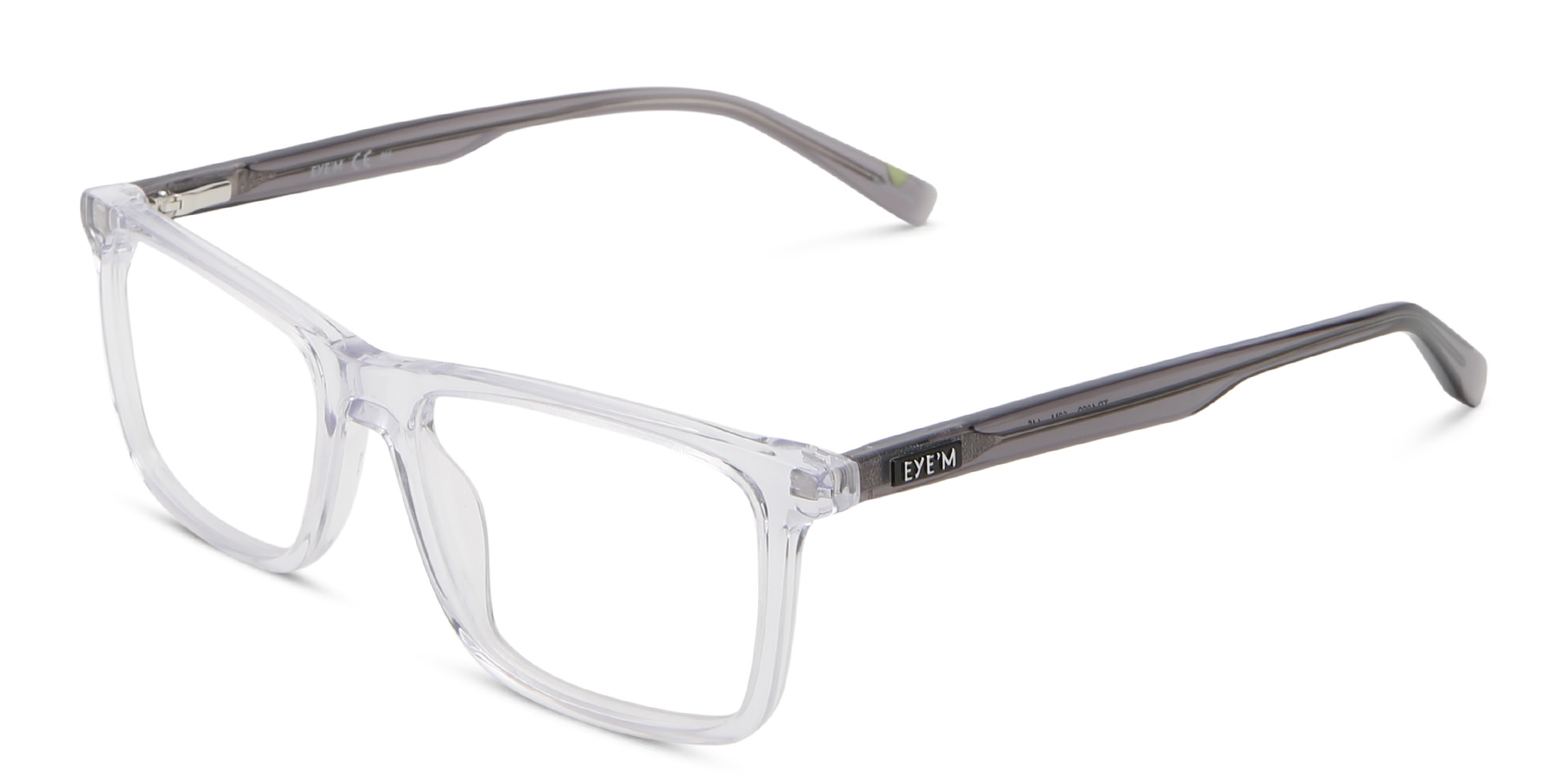 Shop EYE'M Rectangle Eyeglasses in Clear online.