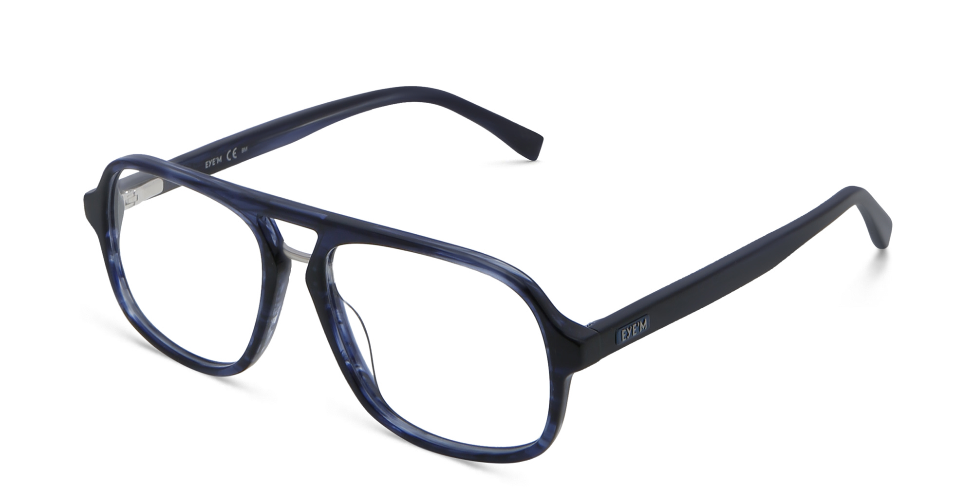 EYE'M Aviator Eyeglasses in Blue – Product Photo 2