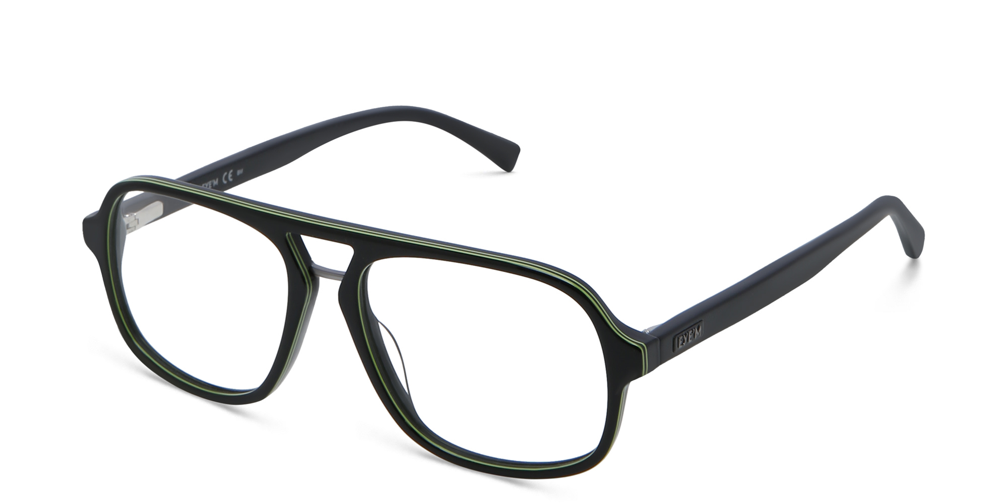 EYE'M Aviator Eyeglasses in Black – Product Photo 2