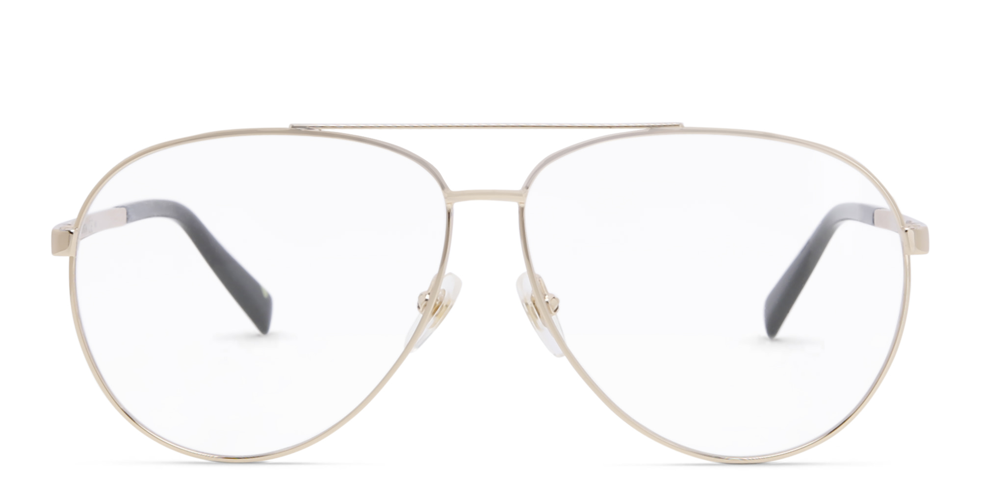 EYE'M Wide Aviator Eyeglasses in Gold – Product Photo 1