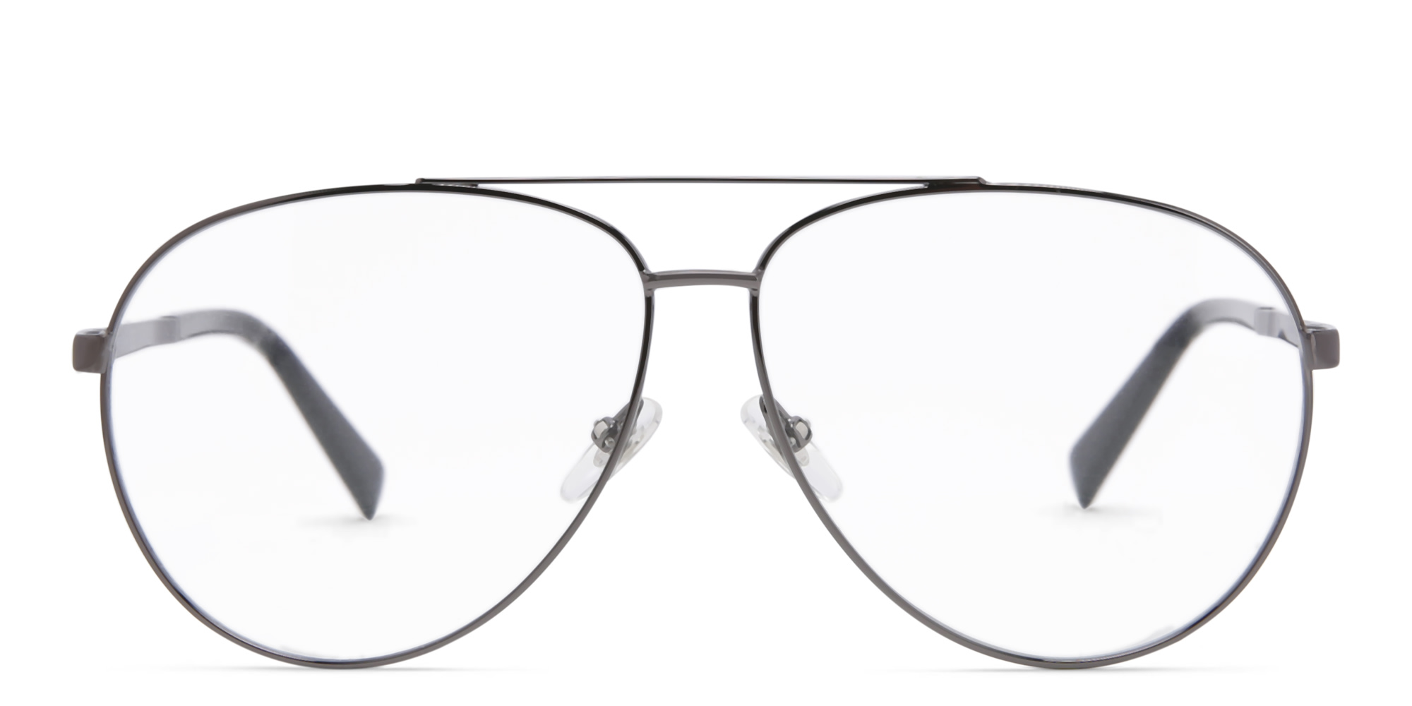 EYE'M Wide Aviator Eyeglasses in Gunmetal – Product Photo 1
