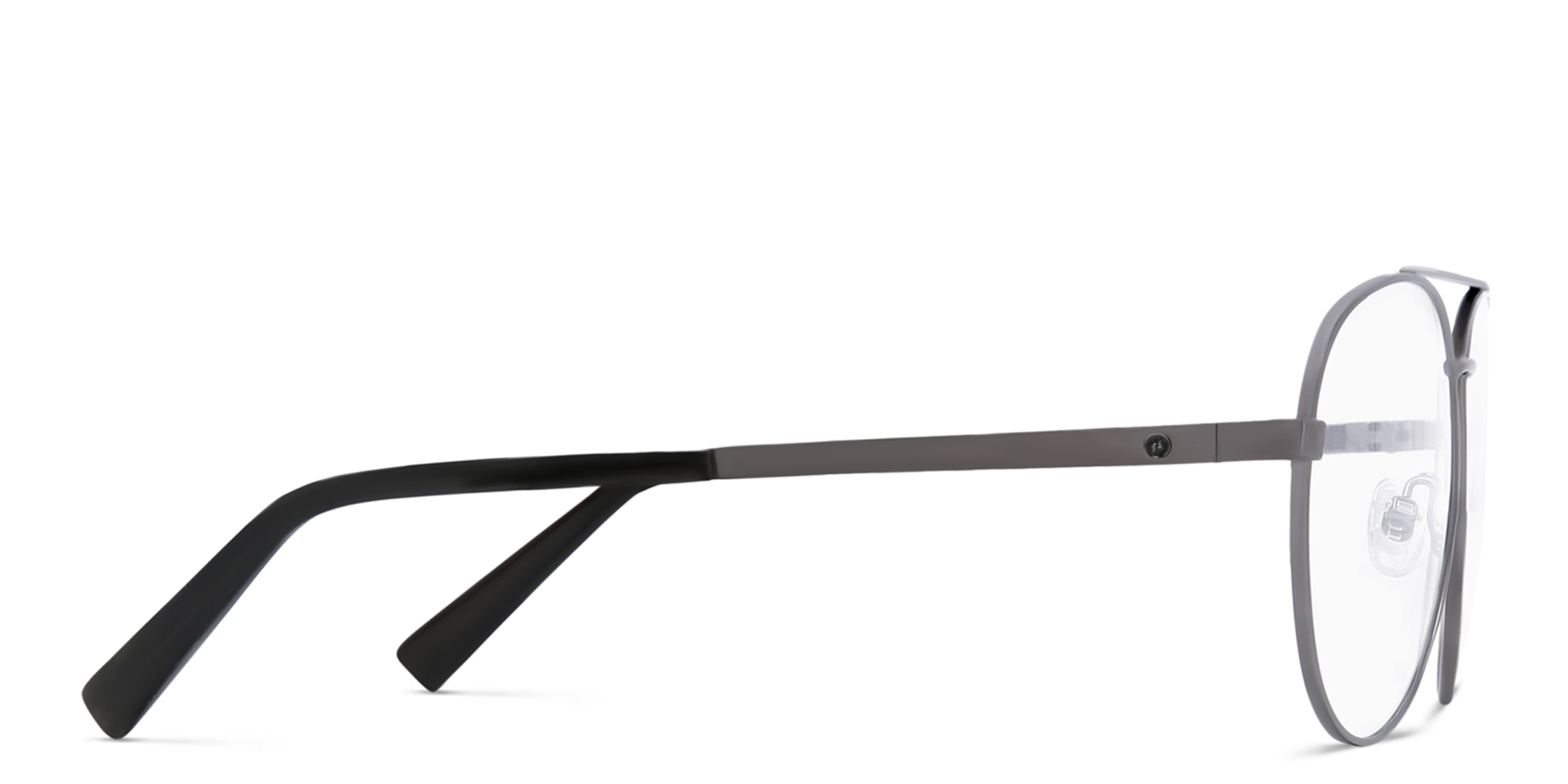 EYE'M Wide Aviator Eyeglasses in Gunmetal – Product Photo 3