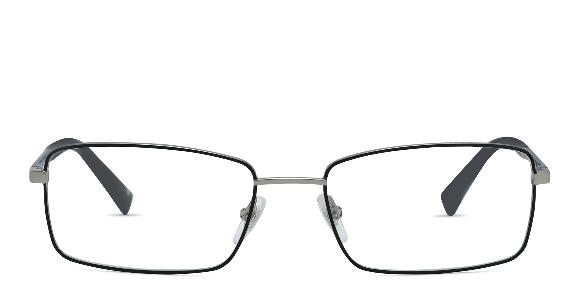 EYE'M Wide Rectangle Eyeglasses in Gunmetal – Product Photo 1