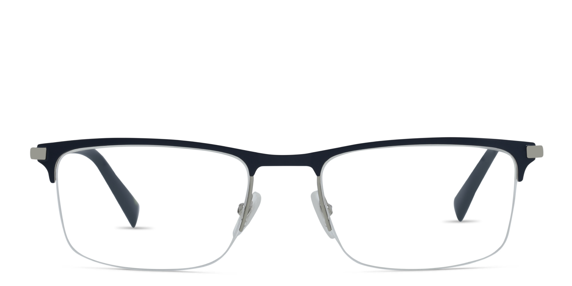EYE'M Half Rim Rectangle Eyeglasses in Blue – Product Photo 1