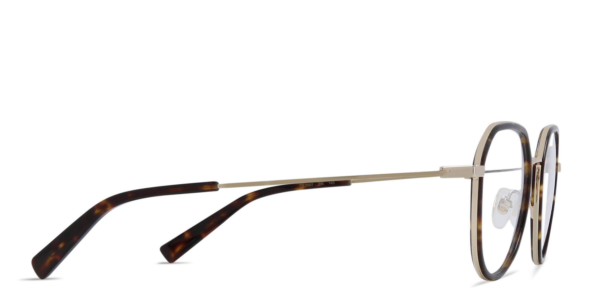 EYE'M Unisex Round Eyeglasses in Havana – Product Photo 3