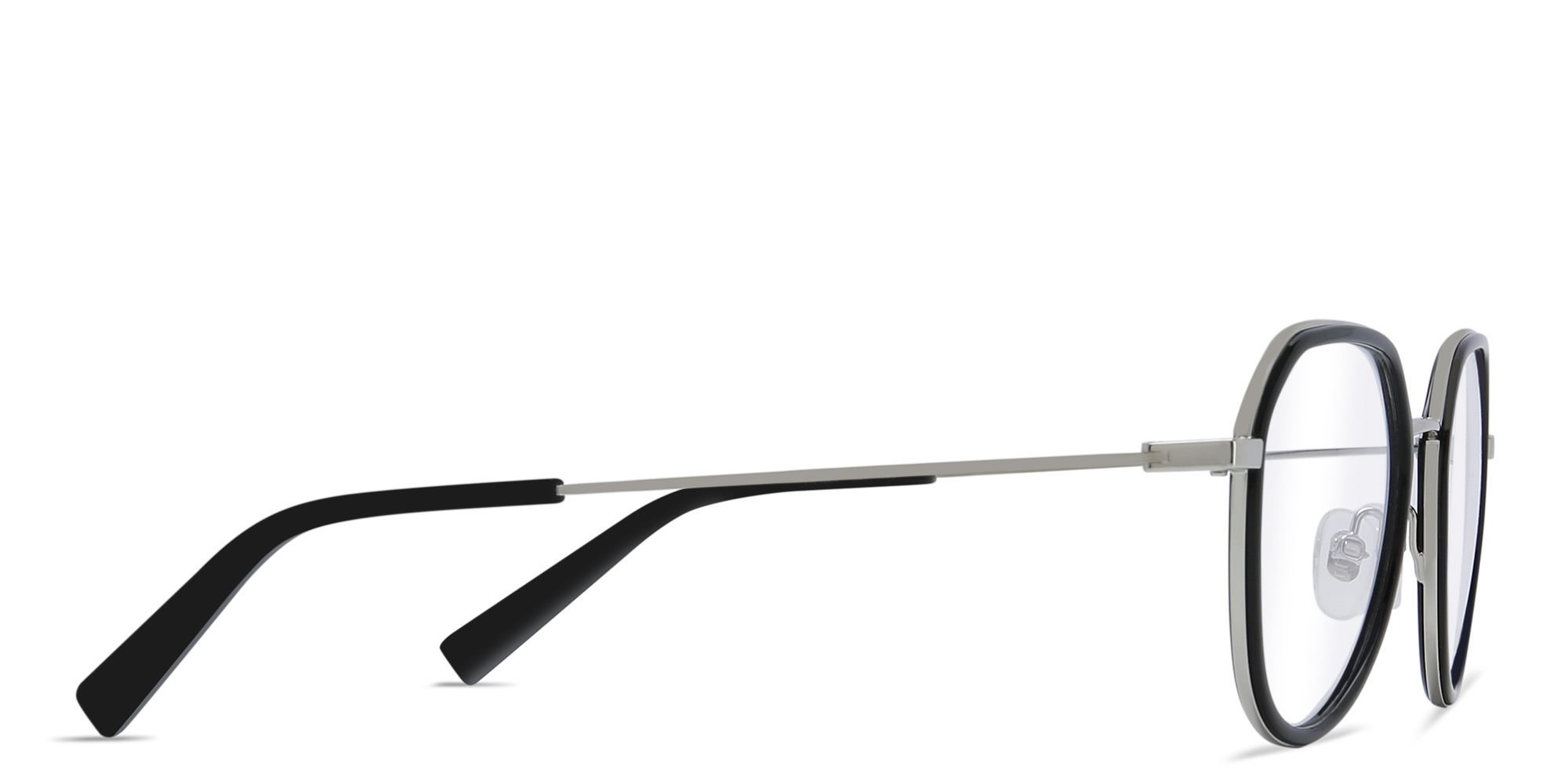 EYE'M Unisex Round Eyeglasses in Black – Product Photo 3