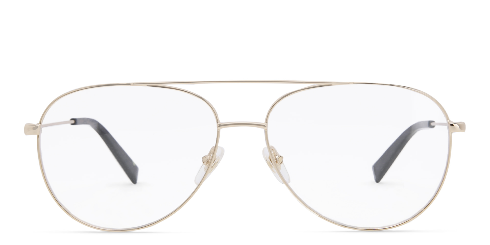 EYE'M Unisex Wide Aviator Eyeglasses in Gold – Product Photo 1