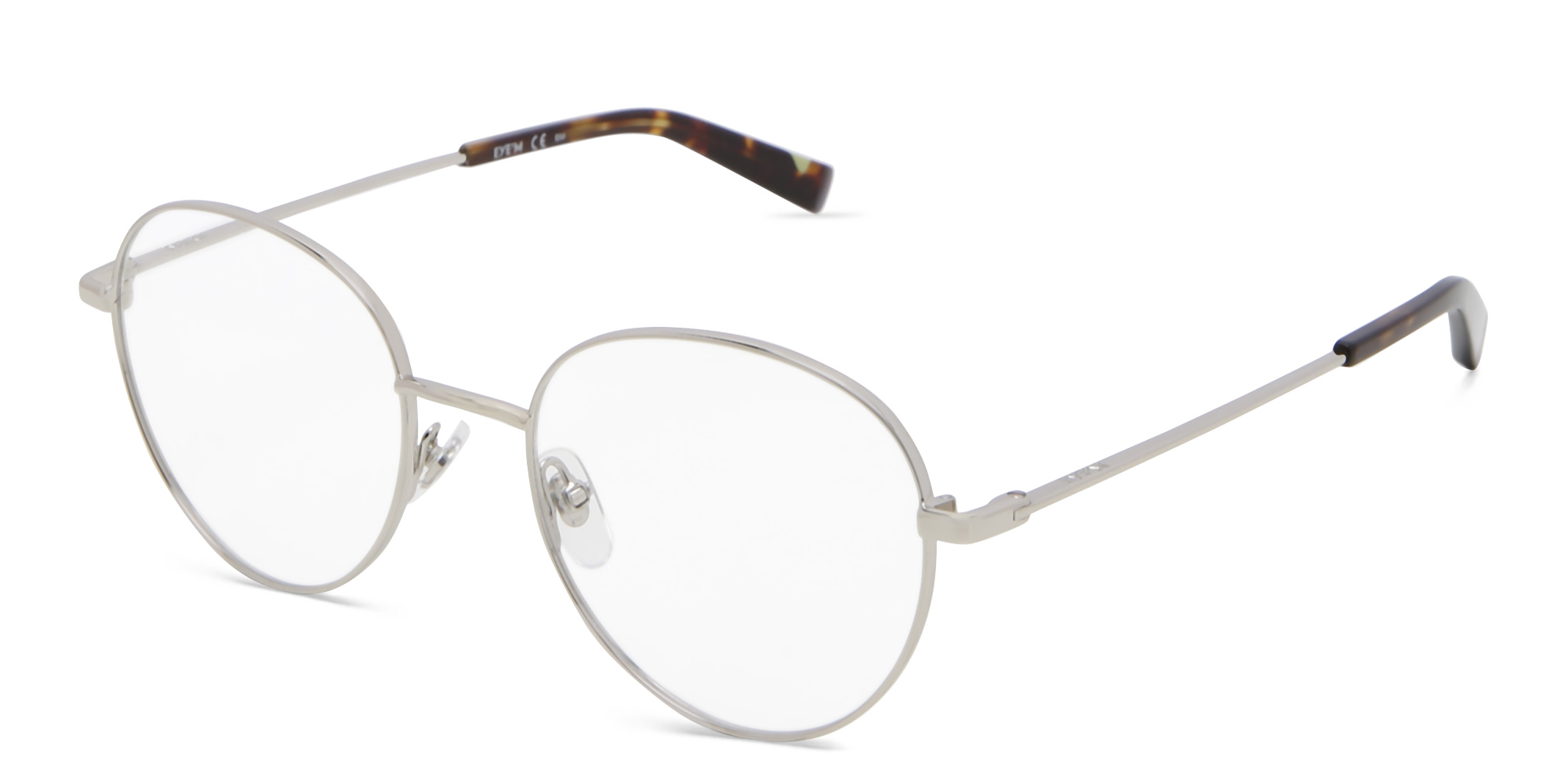 EYE'M Unisex Round Eyeglasses in Silver – Product Photo 2