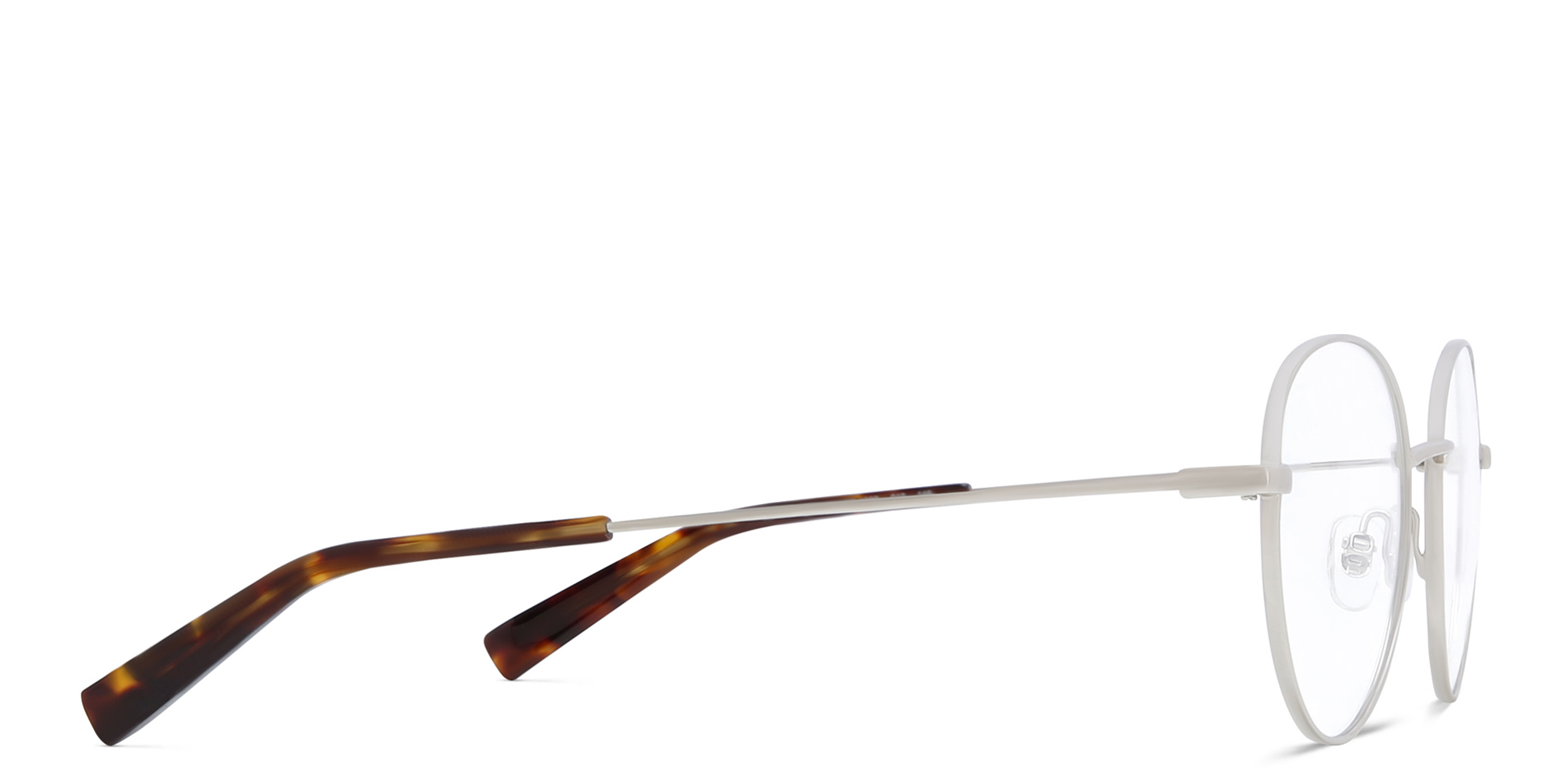 EYE'M Unisex Round Eyeglasses in Silver – Product Photo 3