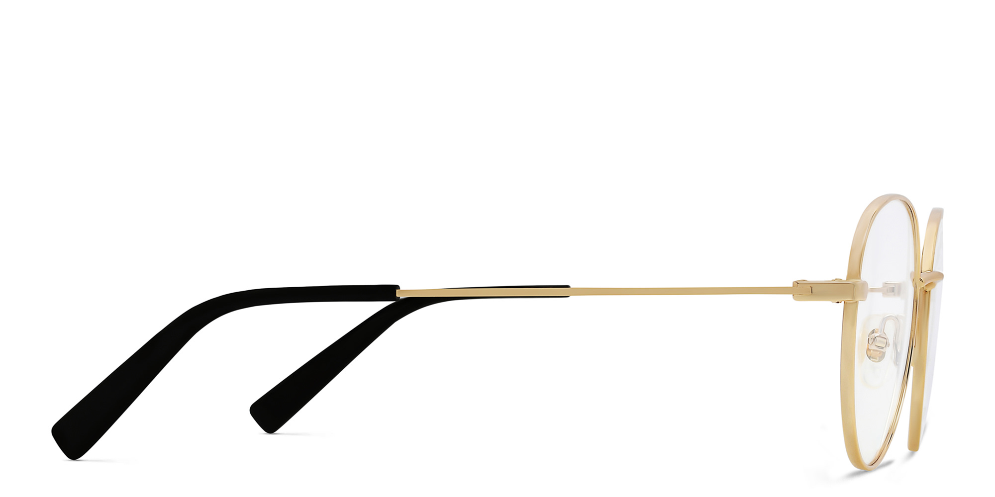 EYE'M Unisex Round Eyeglasses in Gold – Product Photo 3