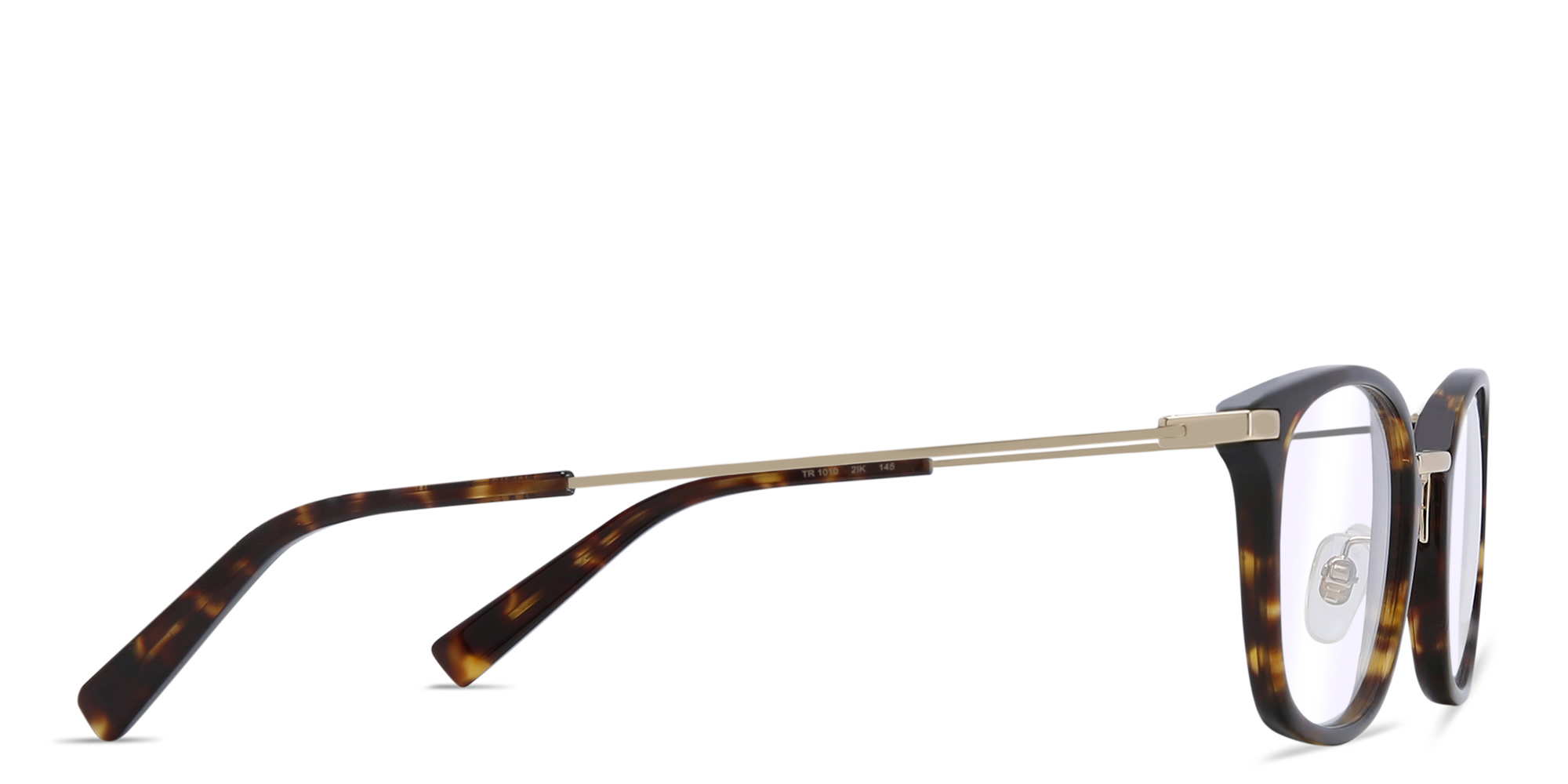 EYE'M Unisex Square Eyeglasses in Havana – Product Photo 3