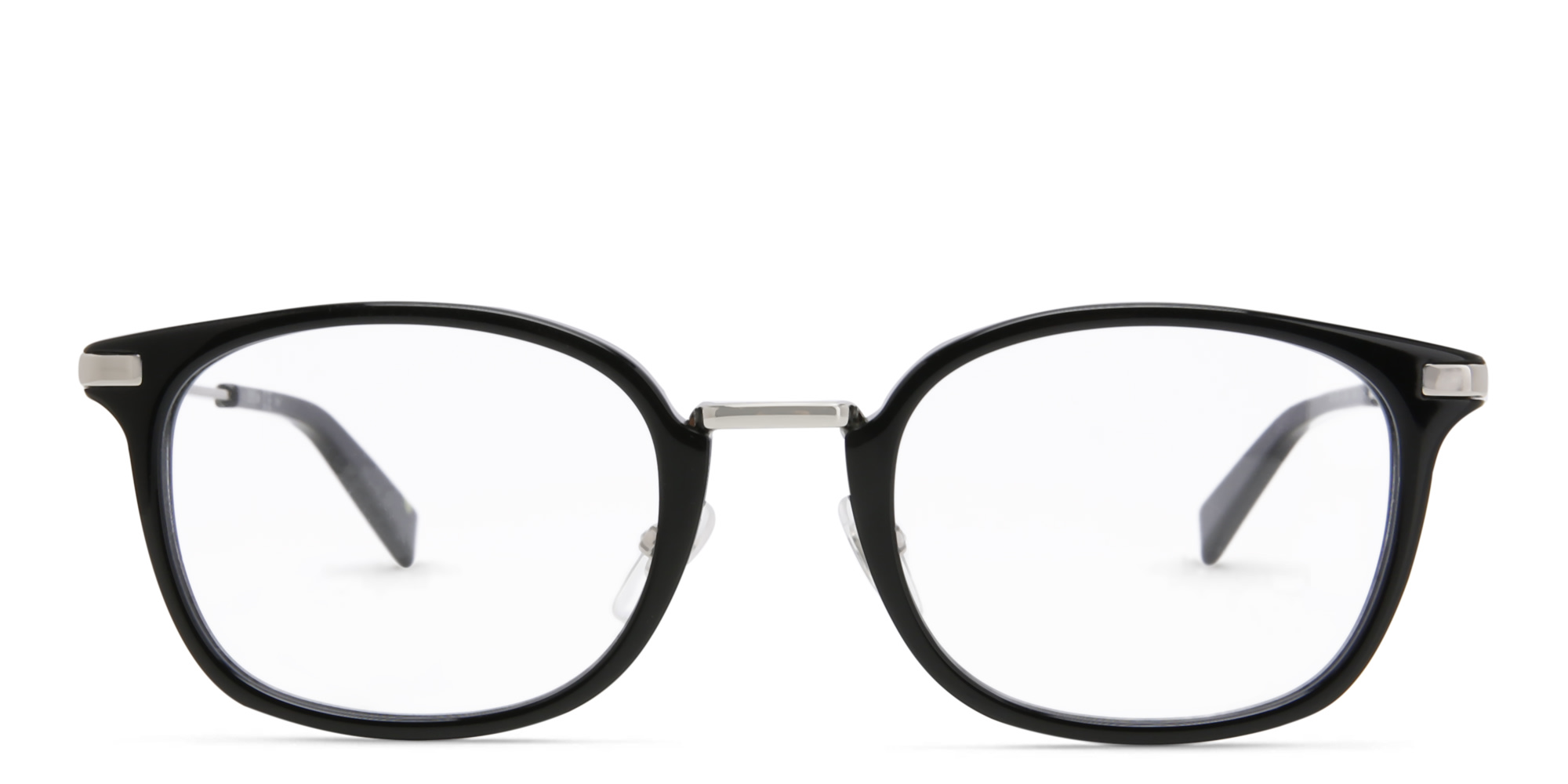 EYE'M Unisex Square Eyeglasses in Black – Product Photo 1