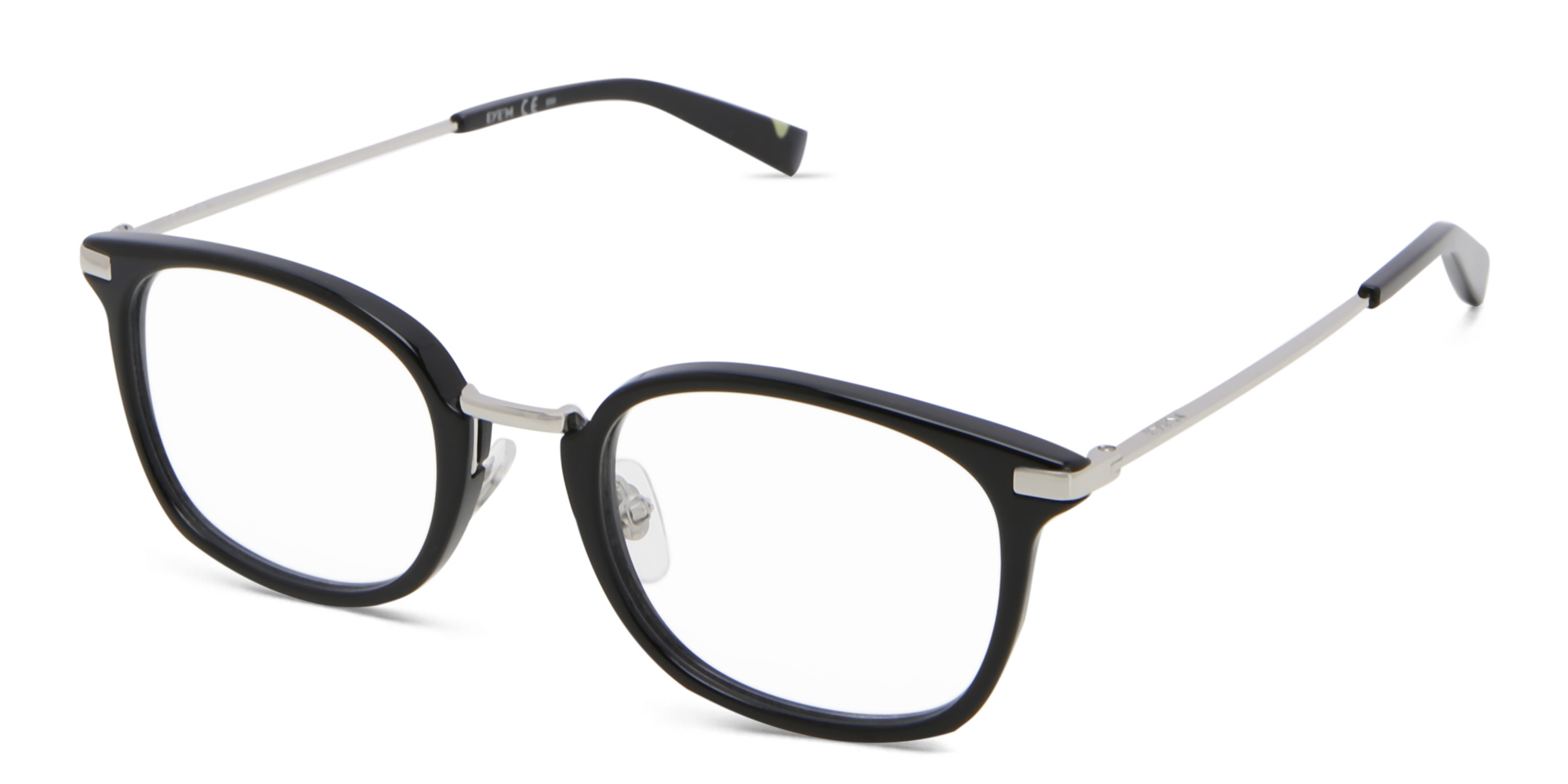 EYE'M Unisex Square Eyeglasses in Black – Product Photo 2