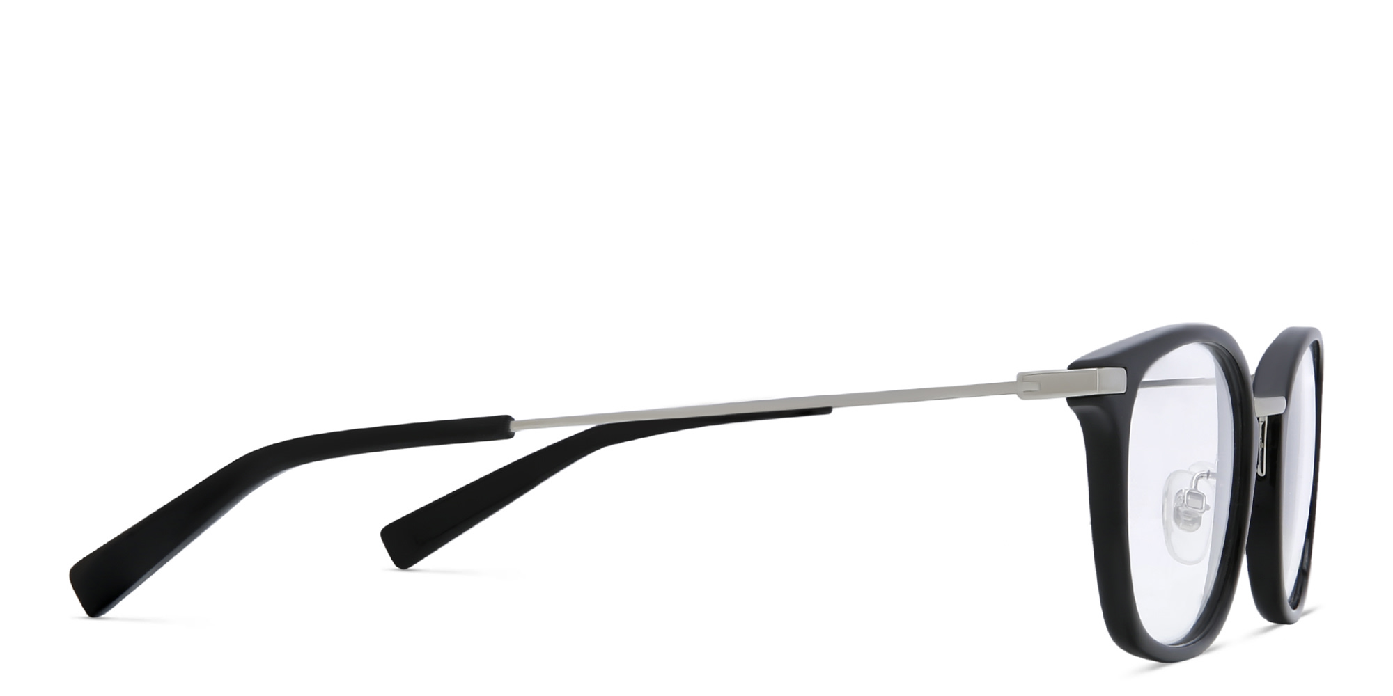 EYE'M Unisex Square Eyeglasses in Black – Product Photo 3