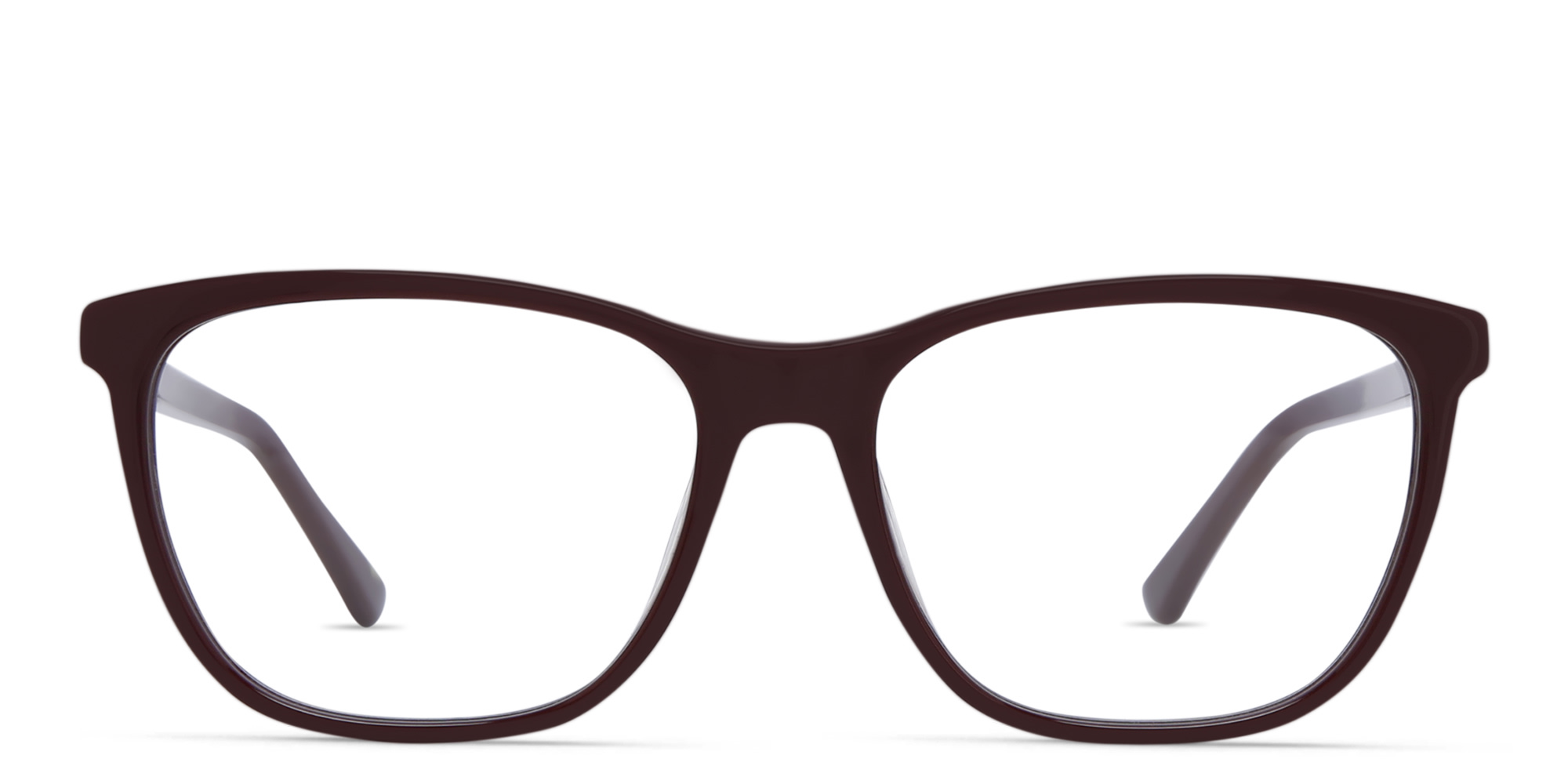 EYE'M Square Eyeglasses in Burgundy – Product Photo 1
