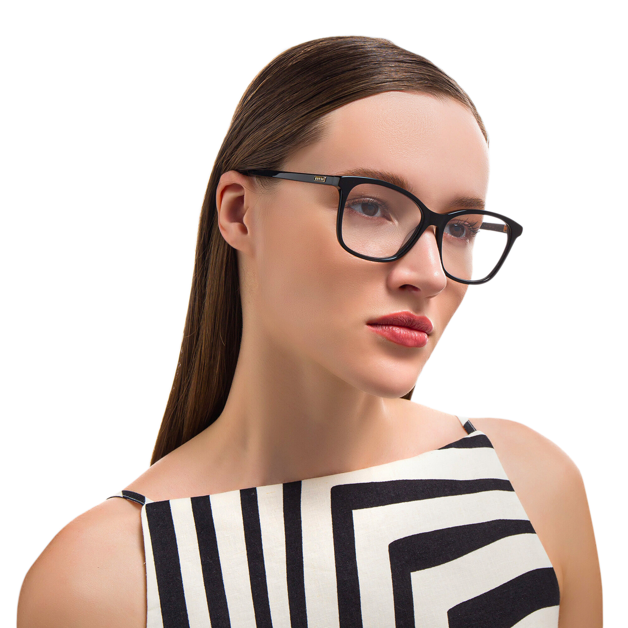 EYE'M Cat Eye Eyeglasses in Black – Product Photo 5