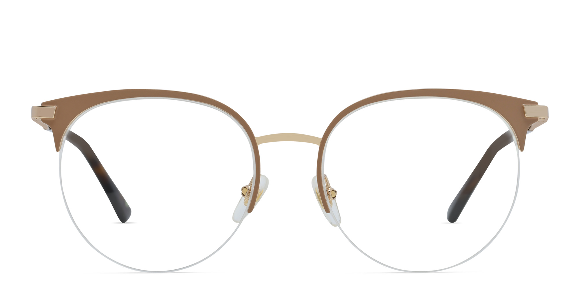 EYE'M Half Rim Cat Eye Eyeglasses in Nude – Product Photo 1