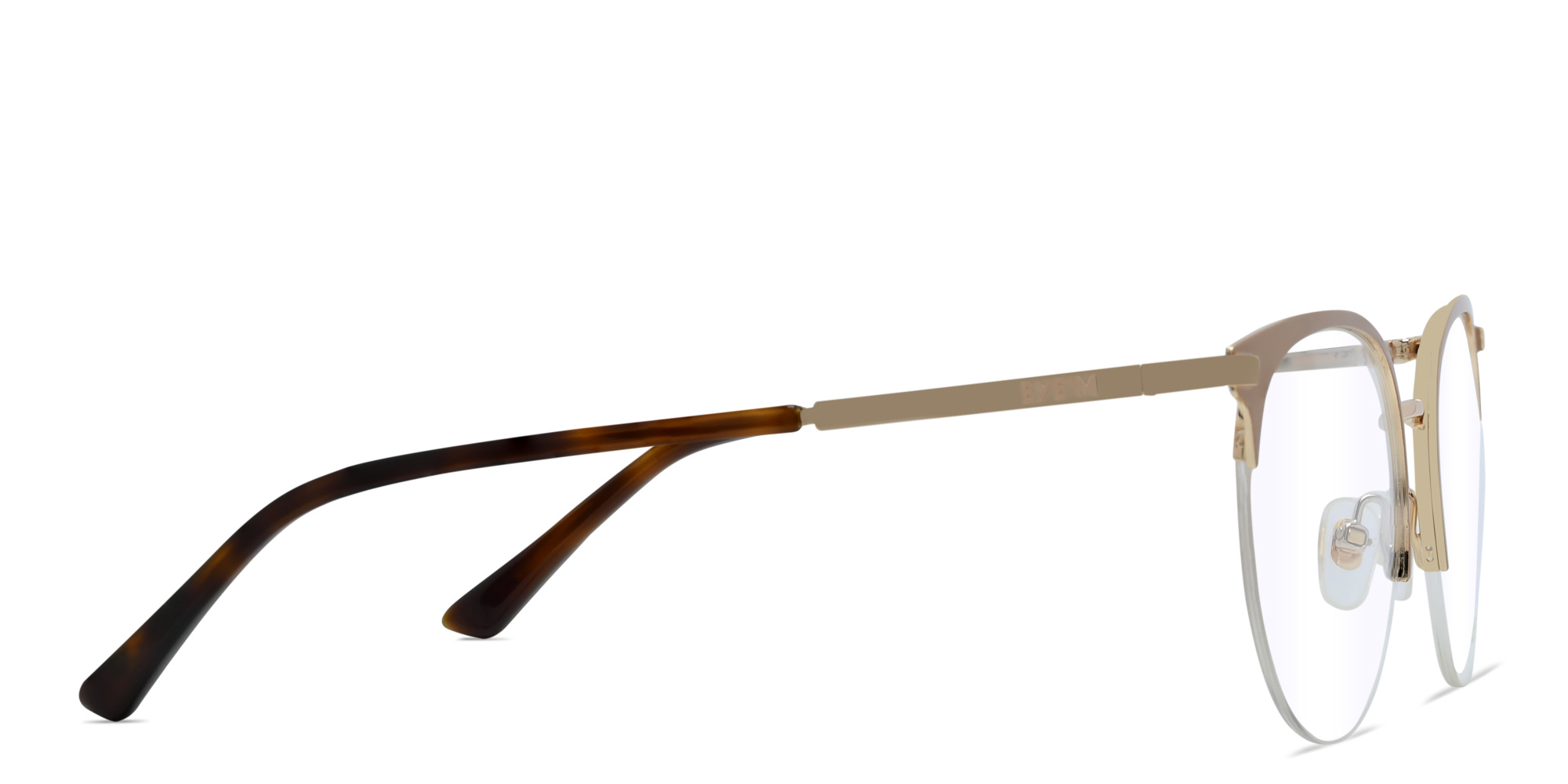 EYE'M Half Rim Cat Eye Eyeglasses in Nude – Product Photo 3