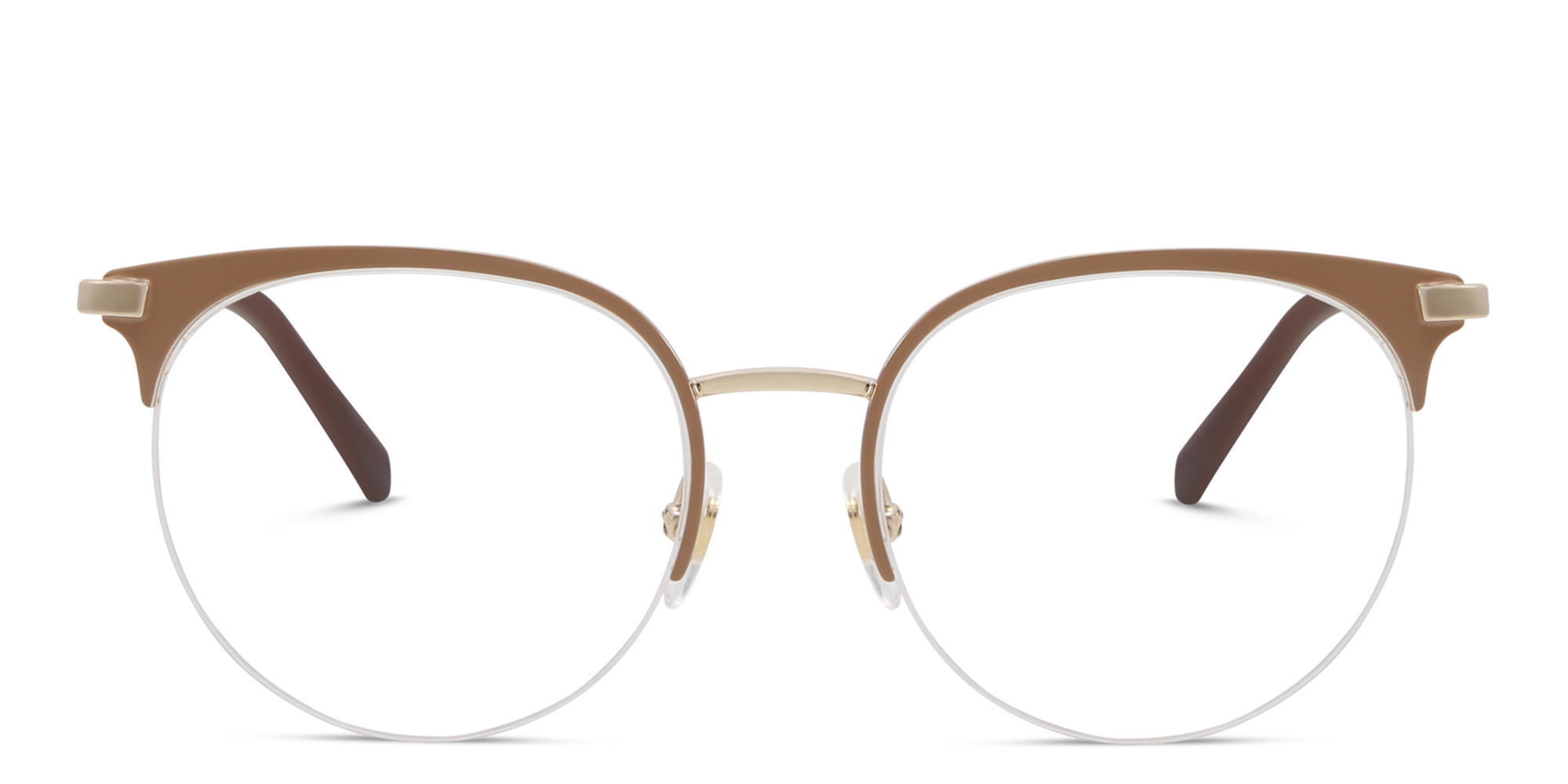 EYE'M Half Rim Cat Eye Eyeglasses in Nude – Product Photo 1