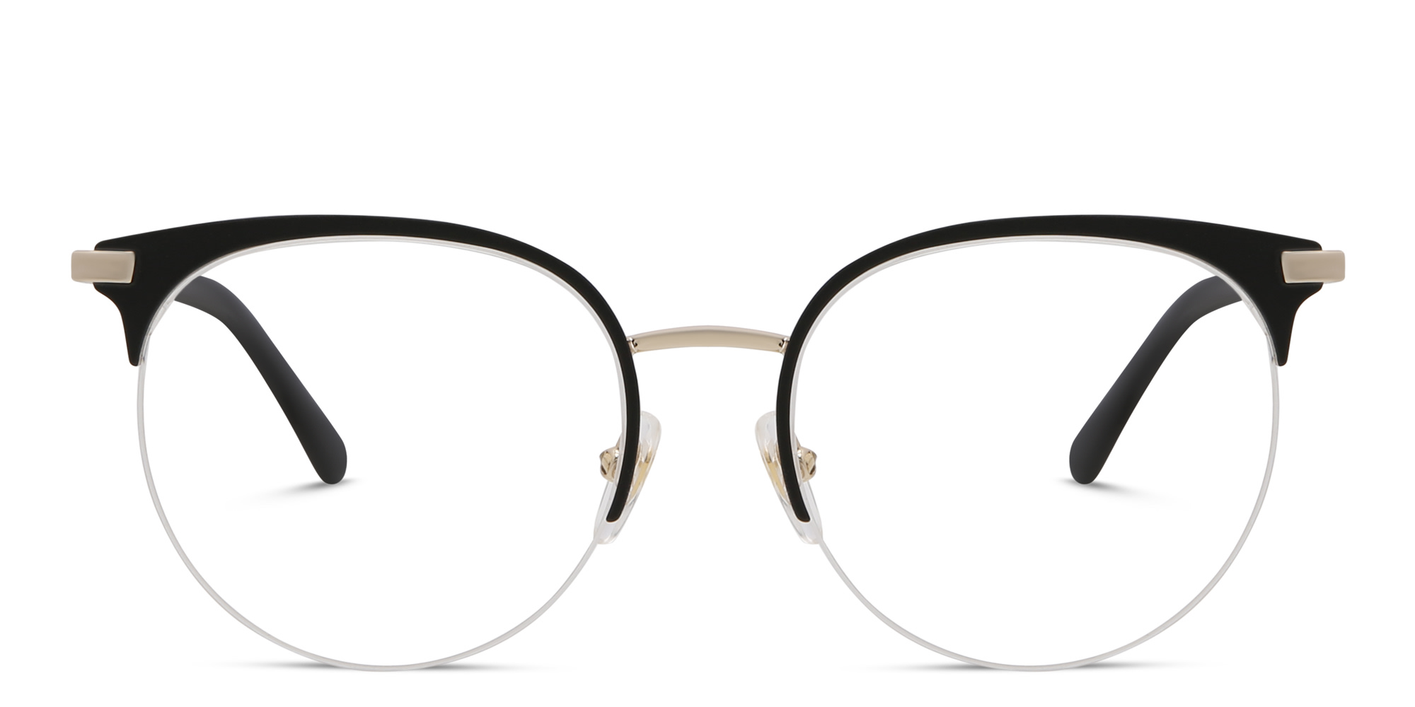 EYE'M Half Rim Cat Eye Eyeglasses in Black – Product Photo 1