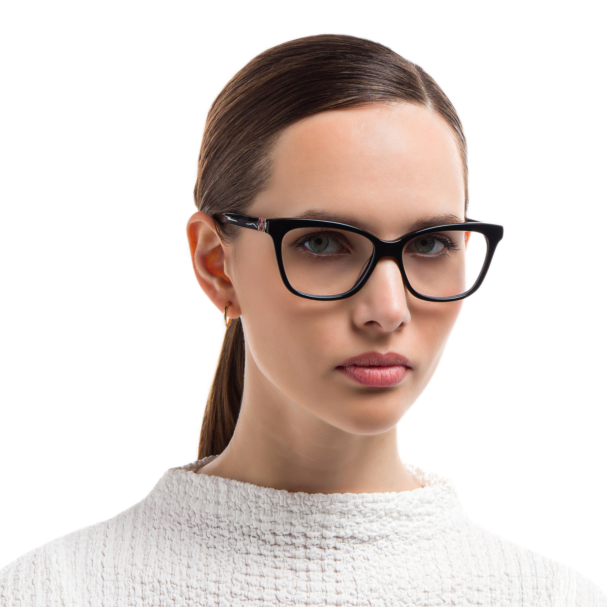 EYE'M Cat Eye Eyeglasses in Black – Product Photo 6