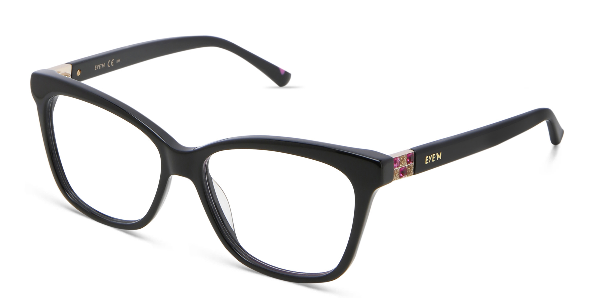 EYE'M Cat Eye Eyeglasses in Black – Product Photo 2