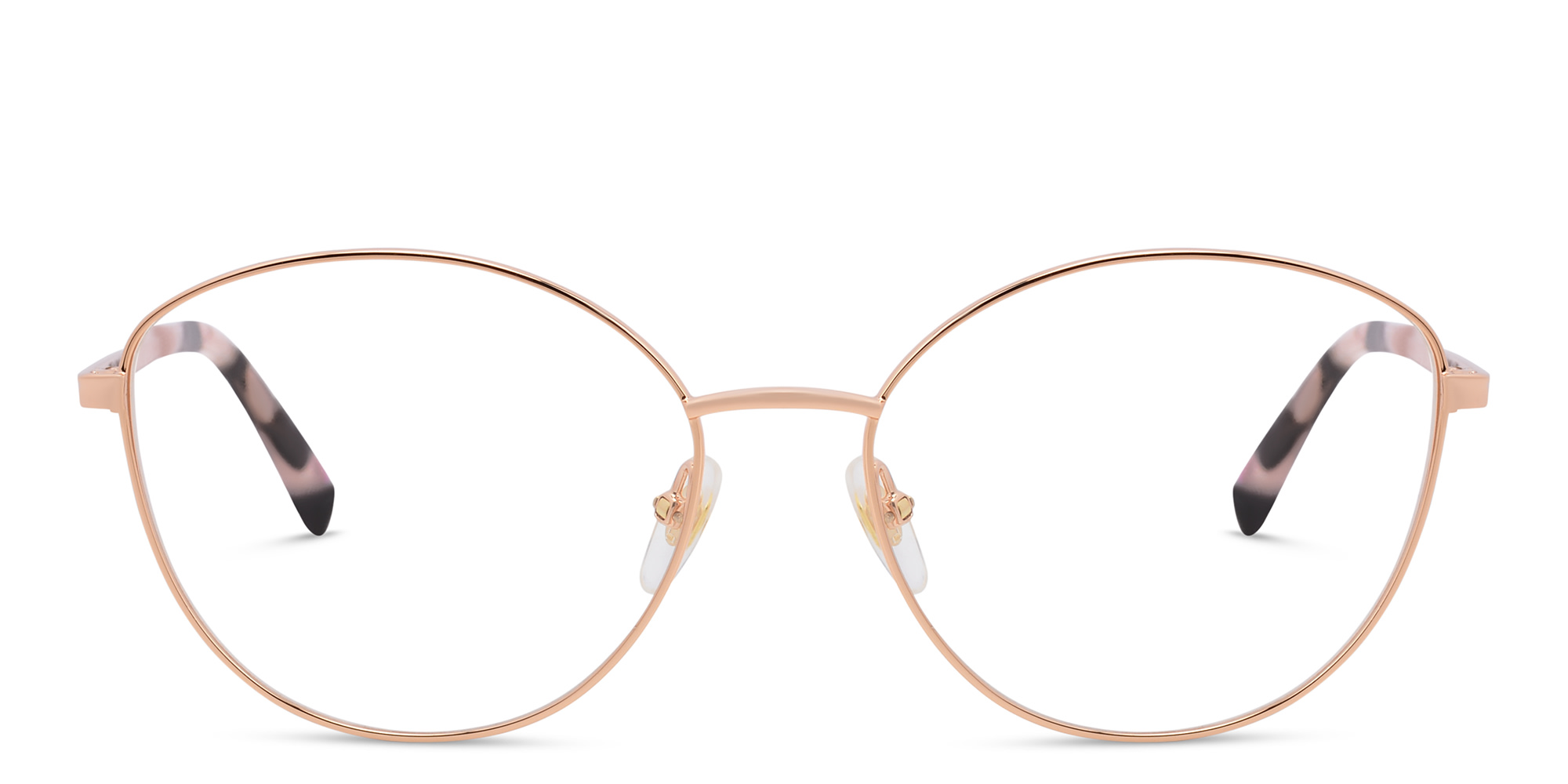 EYE'M Wide Cat Eye Eyeglasses in Rose Gold – Product Photo 1