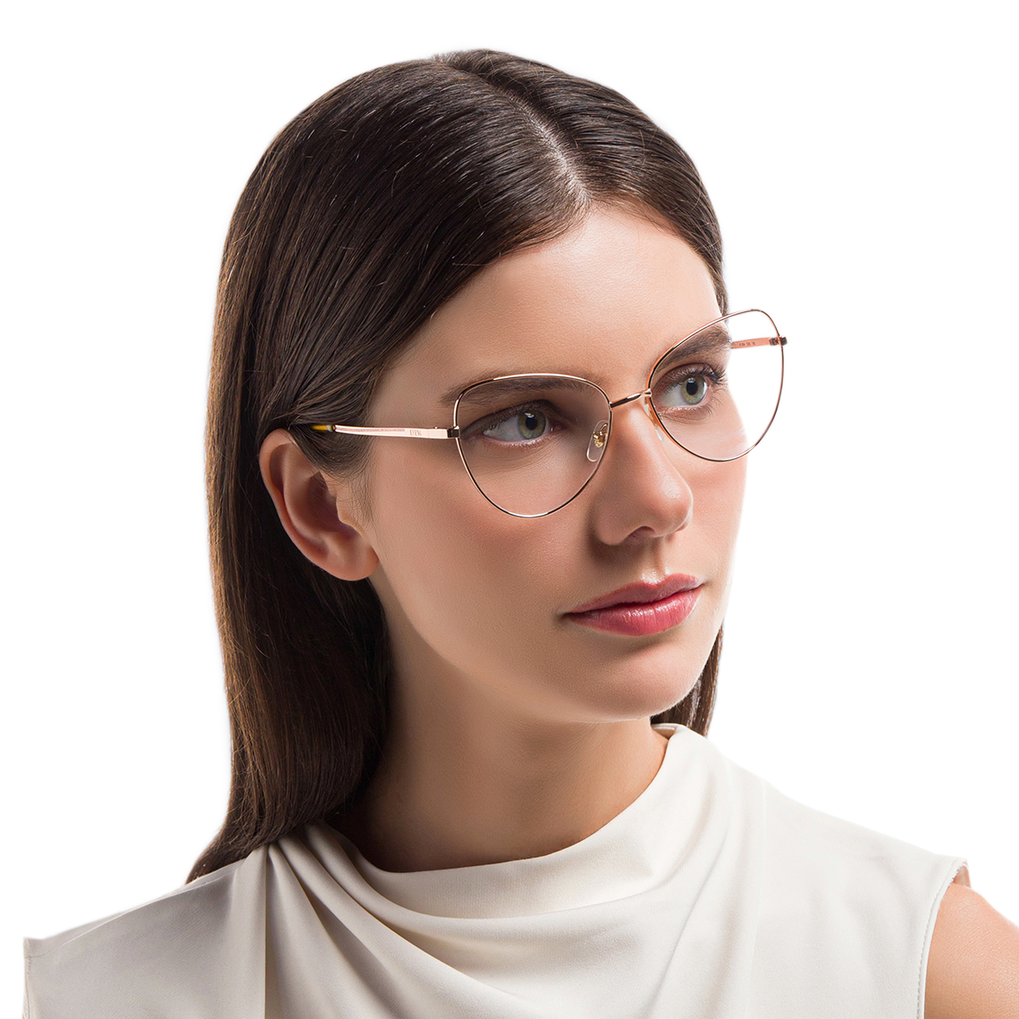 EYE'M Cat Eye Eyeglasses in Rose Gold – Product Photo 6