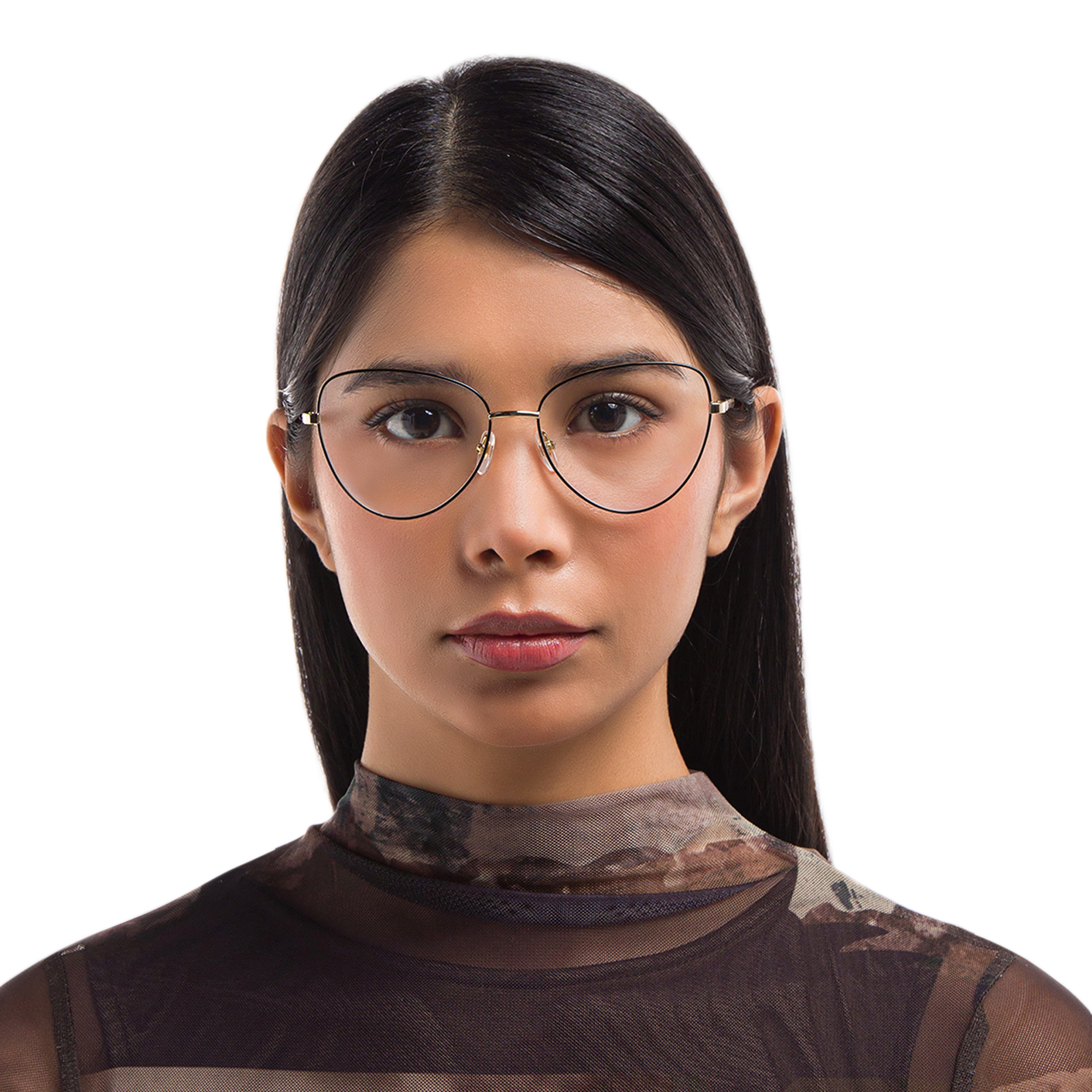 EYE'M Cat Eye Eyeglasses in Black – Product Photo 5