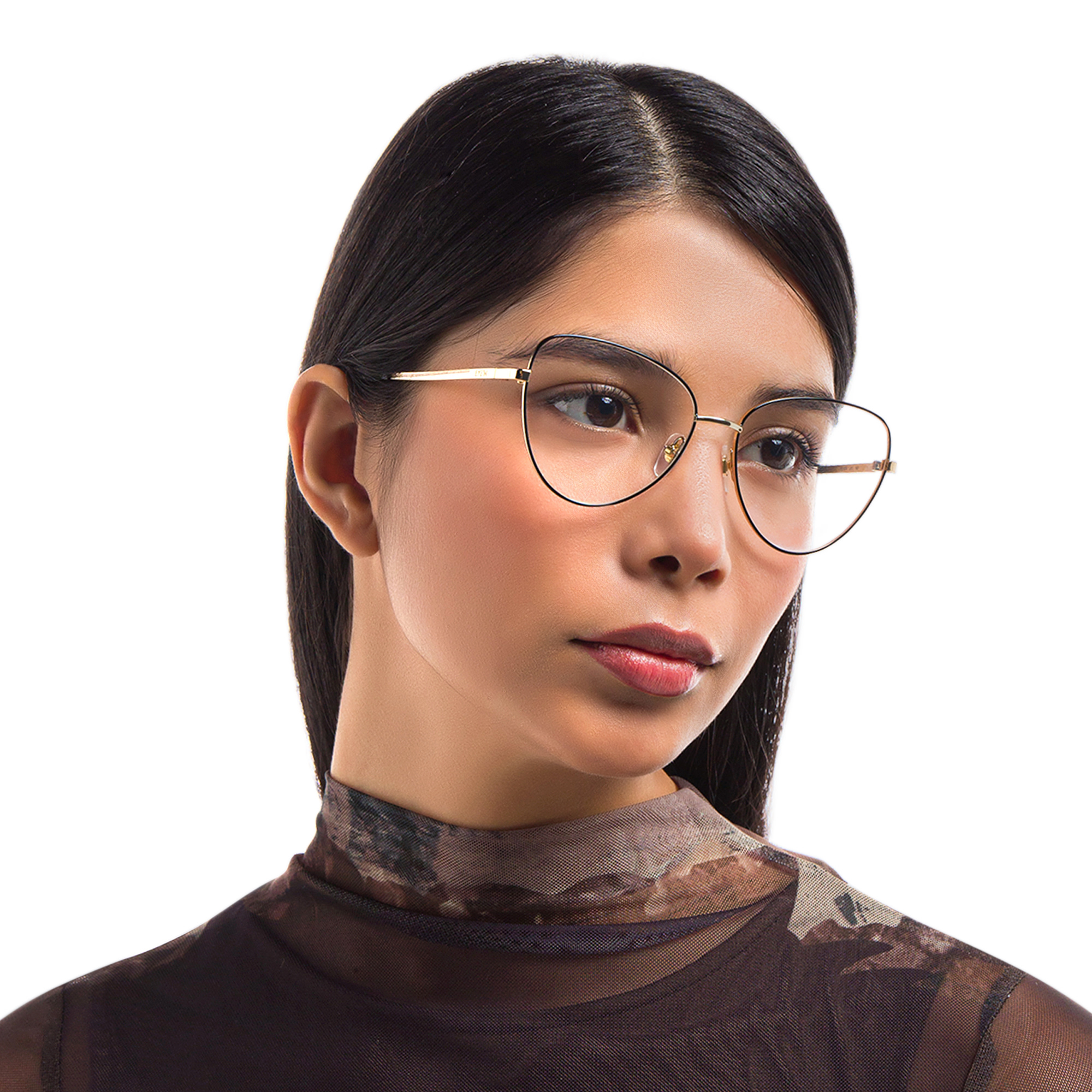 EYE'M Cat Eye Eyeglasses in Black – Product Photo 6