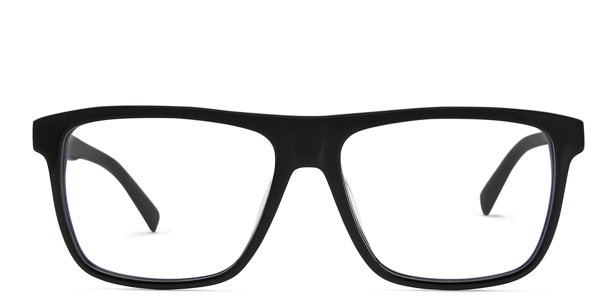 EYE'M Square Eyeglasses in Black – Product Photo 1