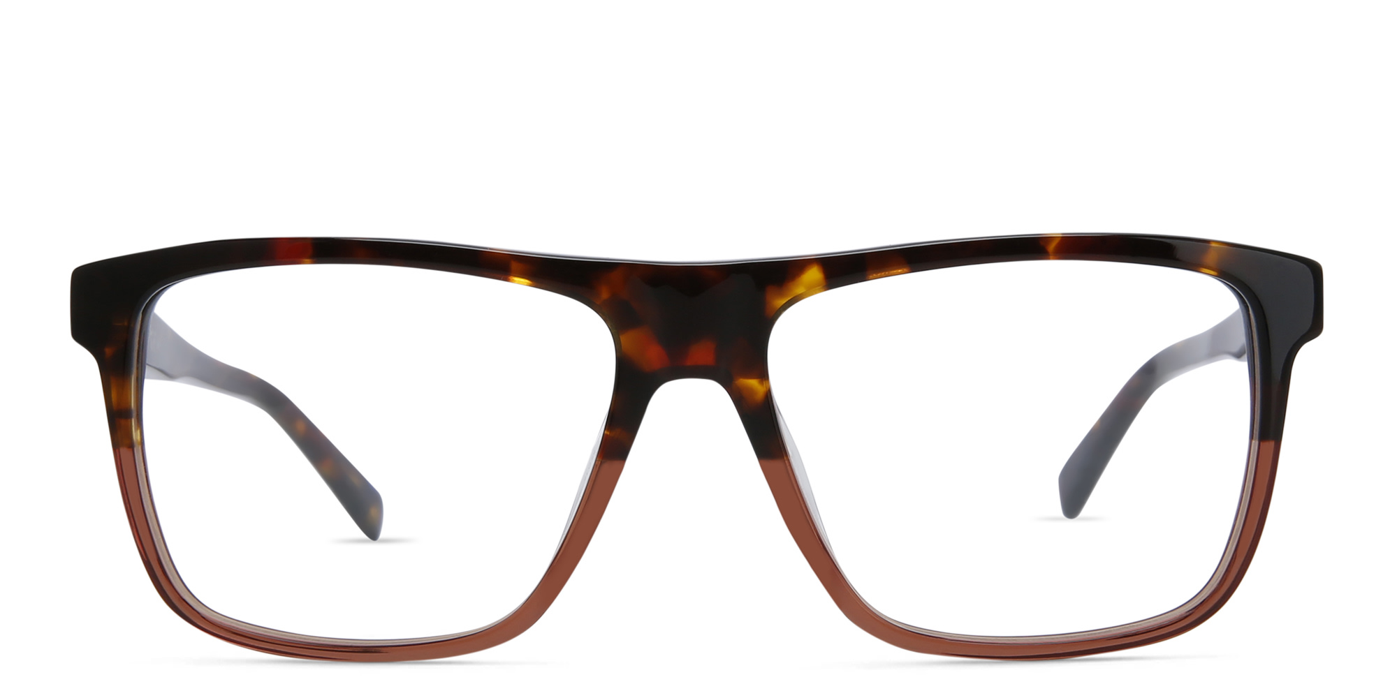 EYE'M Square Eyeglasses in Gradient Havana – Product Photo 1