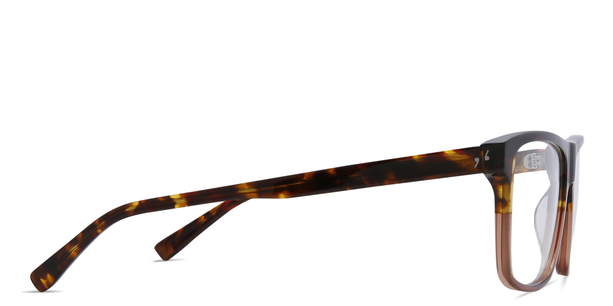 EYE'M Square Eyeglasses in Gradient Havana – Product Photo 3