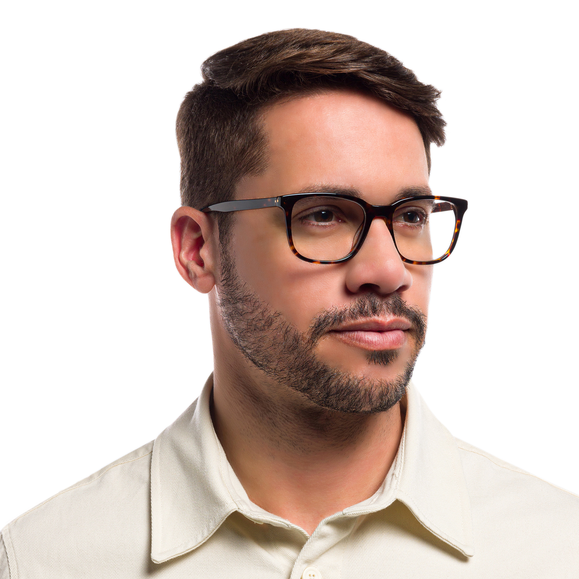 Shop EYE'M Square Eyeglasses in Havana online.