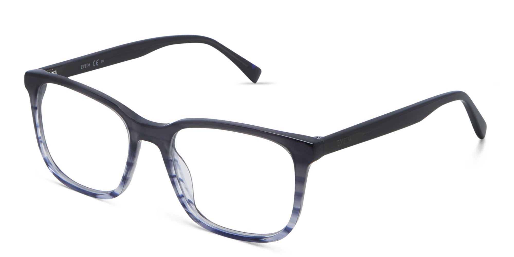 EYE'M Square Eyeglasses in Blue – Product Photo 2