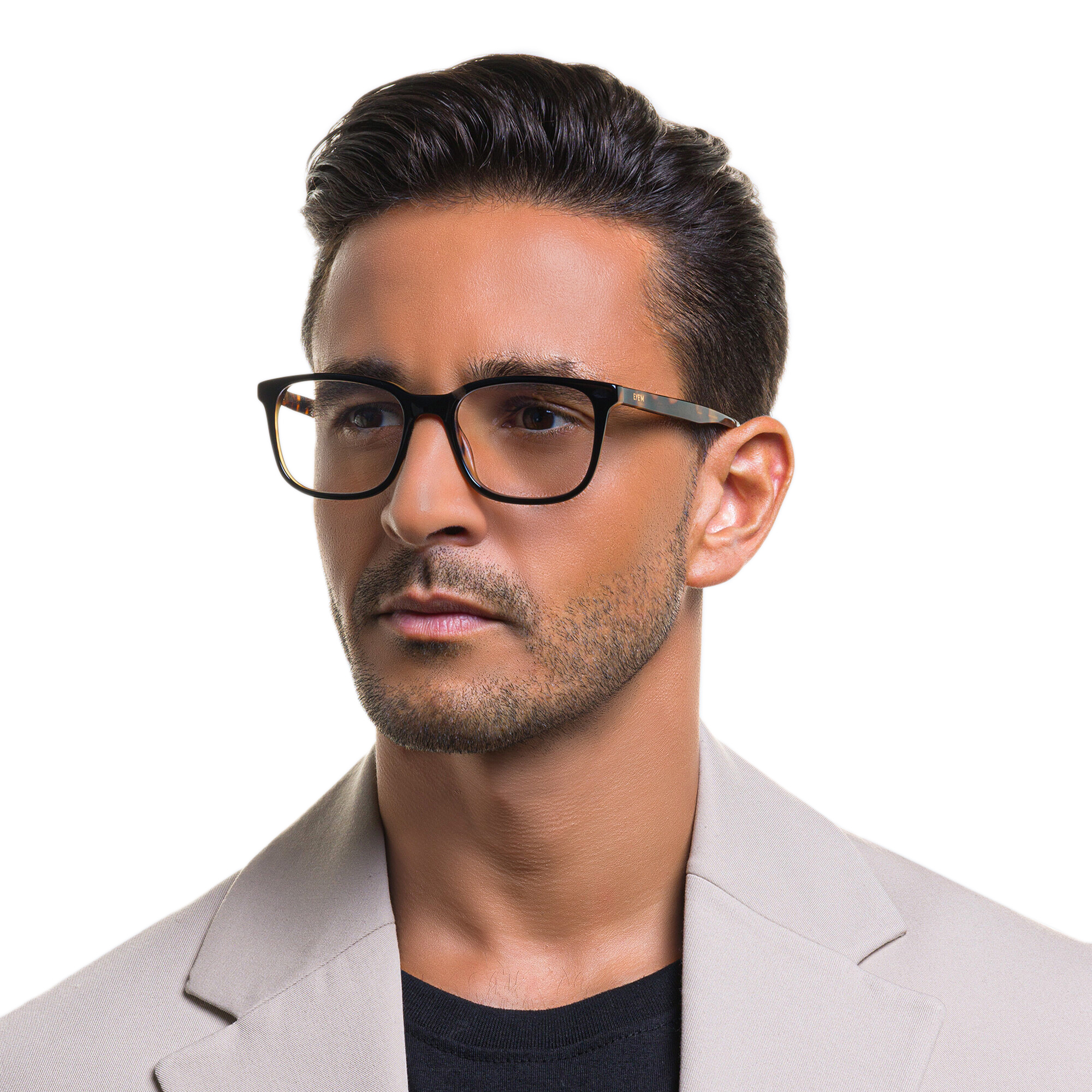 Shop EYE'M Square Eyeglasses in Shiny Havana online.