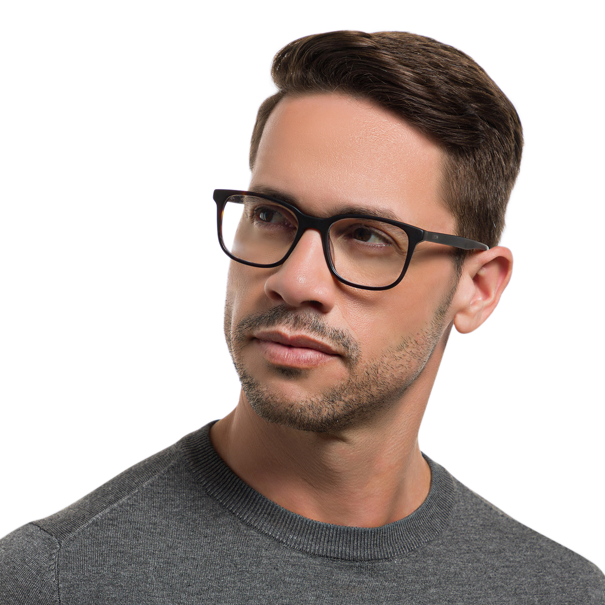 Shop EYE'M Square Eyeglasses in Dark Havana online.