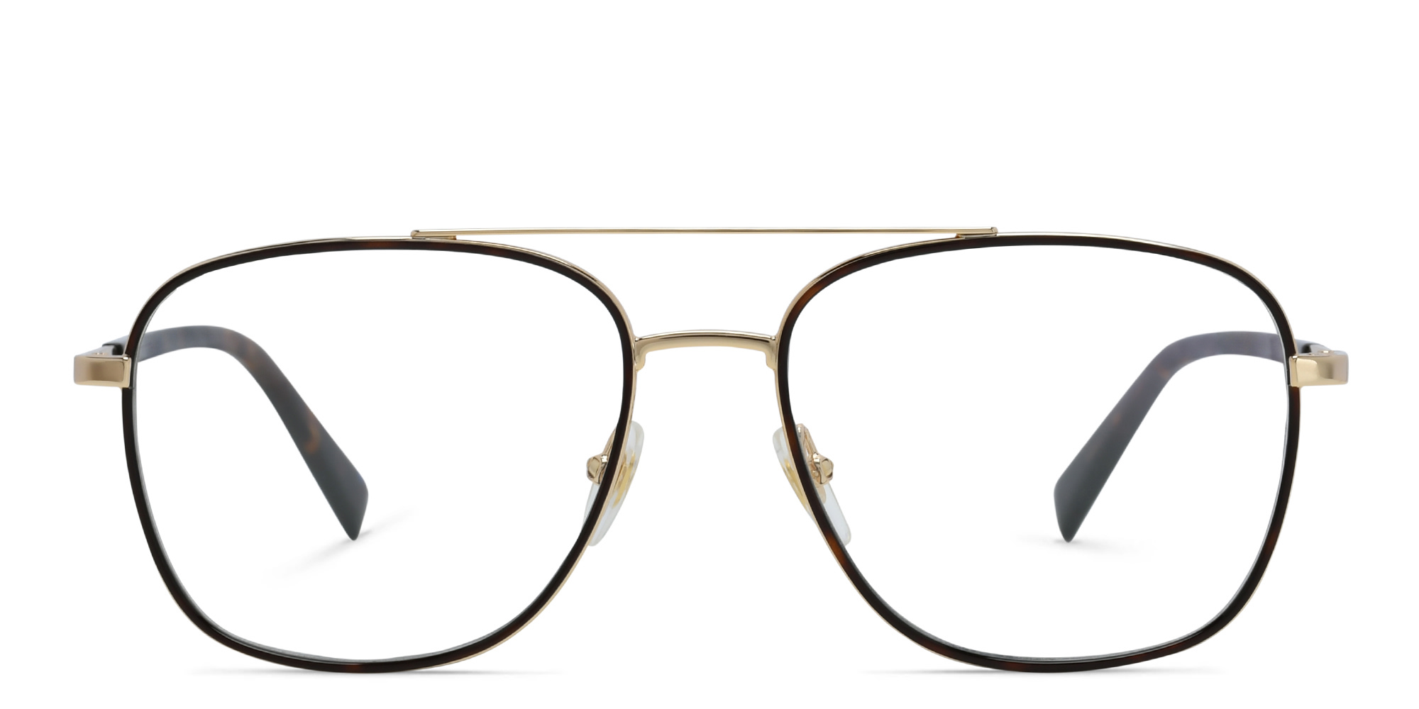 EYE'M Wide Square Eyeglasses in Havana – Product Photo 1