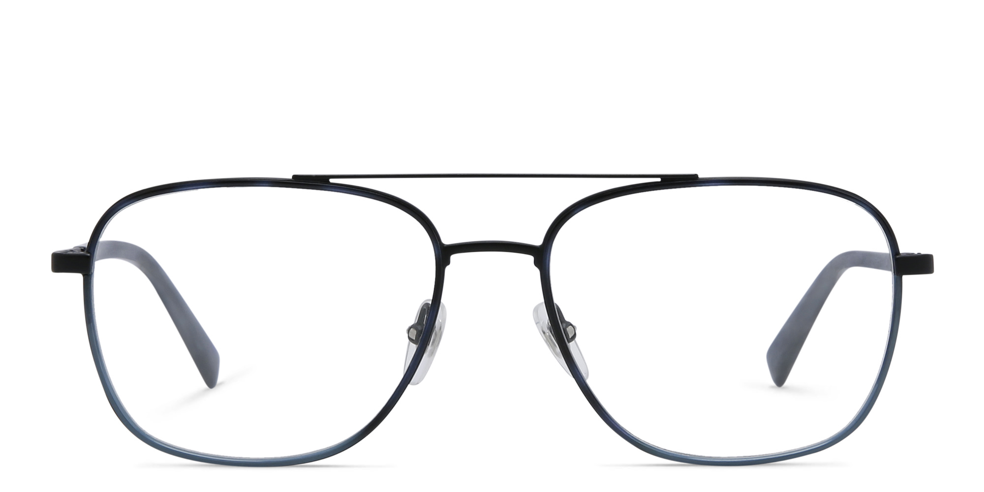 EYE'M Wide Square Eyeglasses in Blue – Product Photo 1