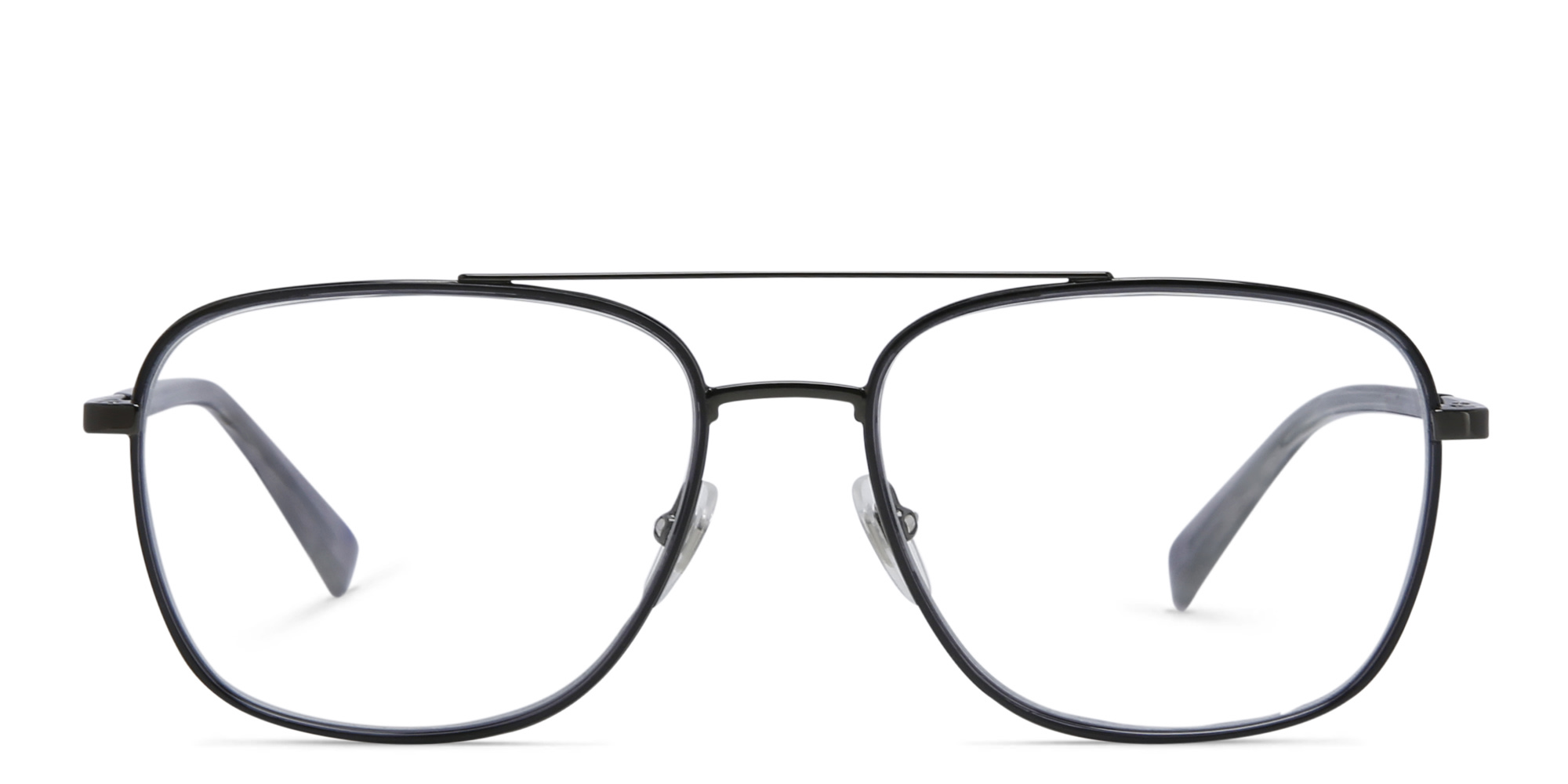 EYE'M Wide Square Eyeglasses in Gunmetal – Product Photo 1