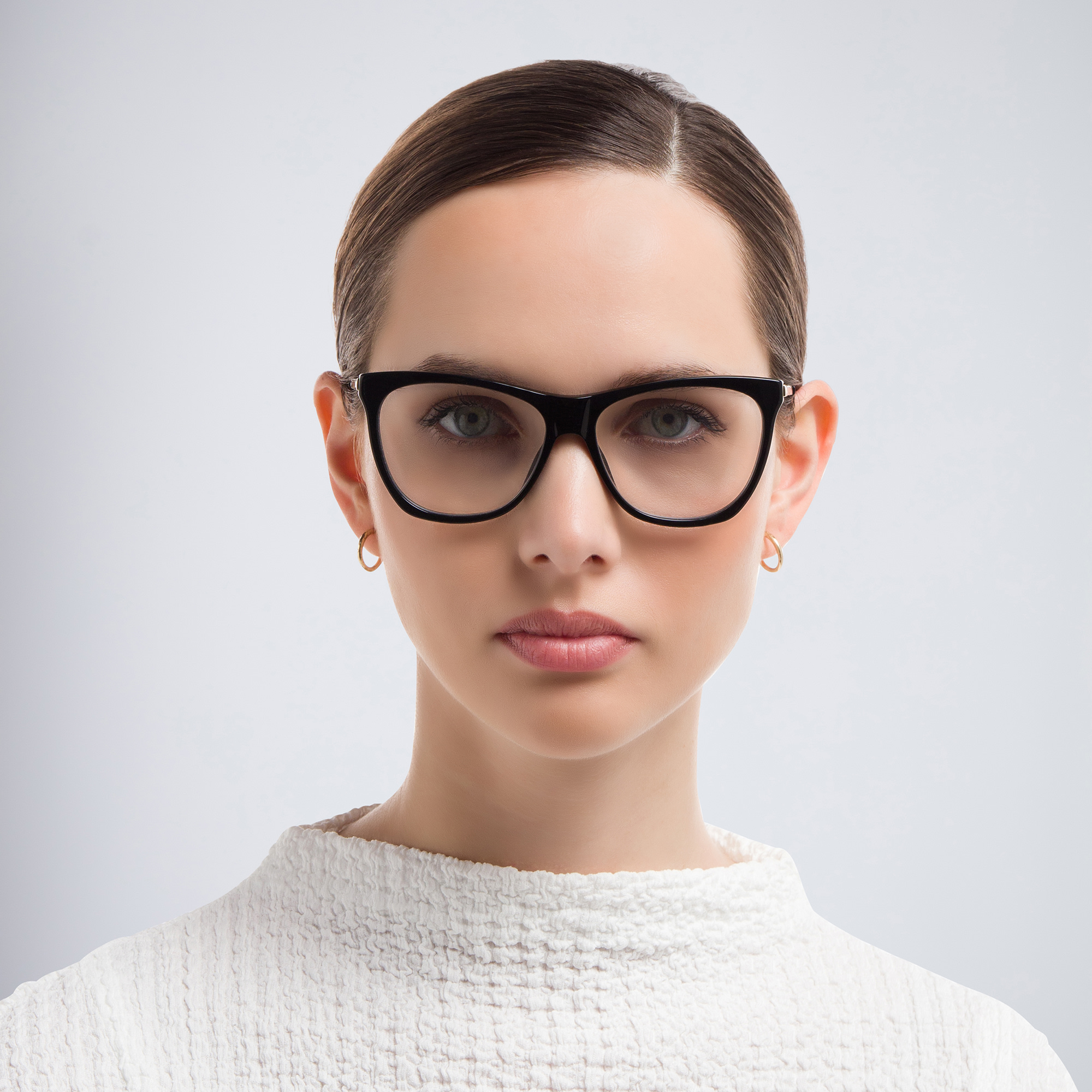EYE'M Cat Eye Eyeglasses in Black – Product Photo 5