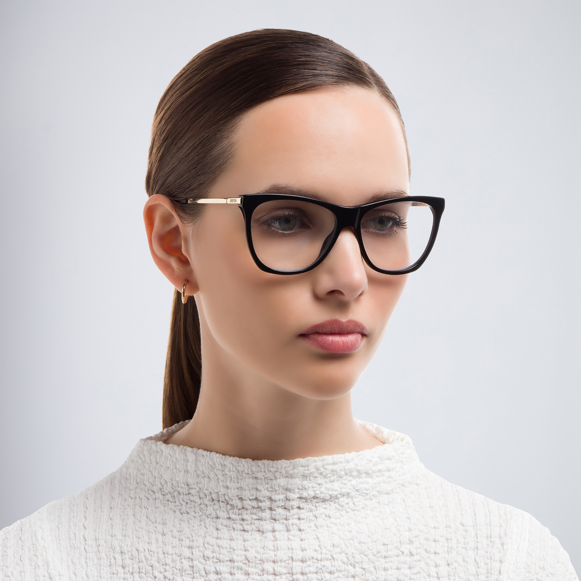 EYE'M Cat Eye Eyeglasses in Black – Product Photo 6