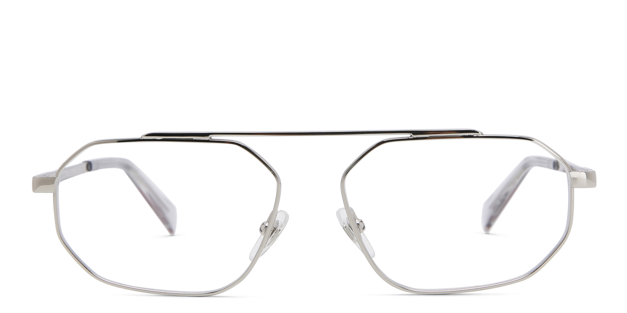 EYE'M Irregular Eyeglasses in Silver – Product Photo 1