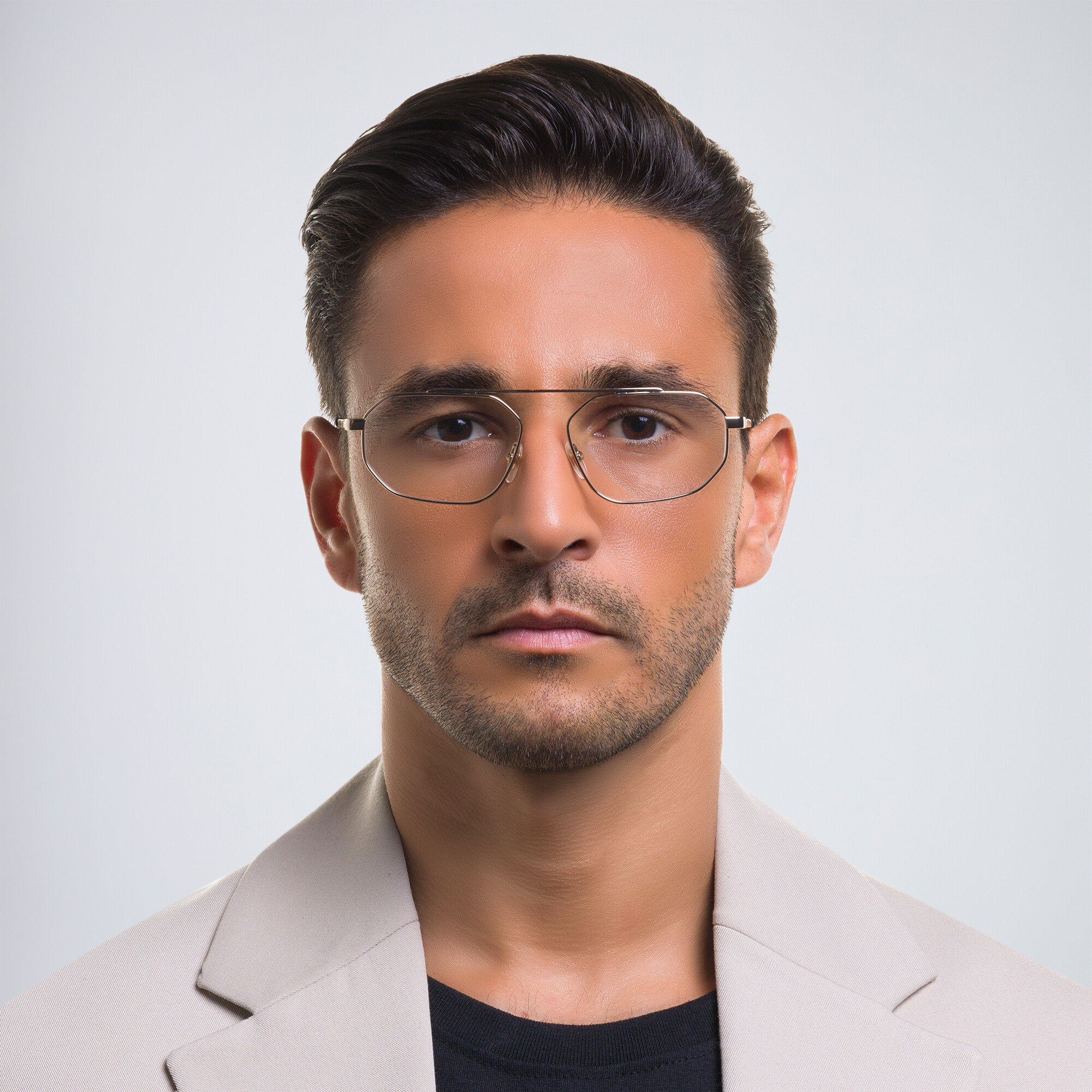 EYE'M Irregular Eyeglasses in Gold – Product Photo 5