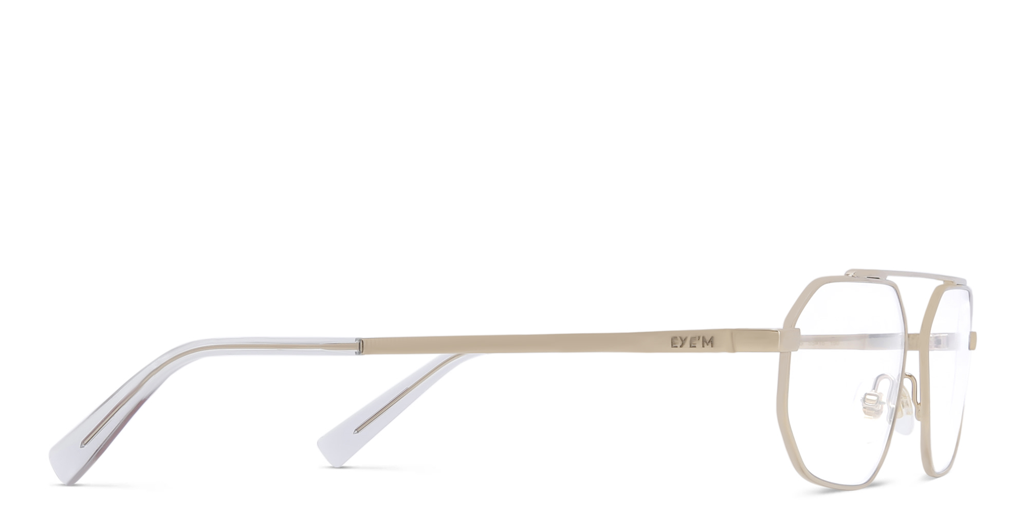 EYE'M Irregular Eyeglasses in Gold – Product Photo 3